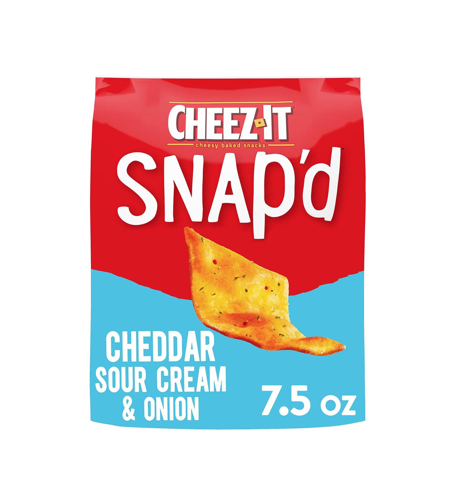Cheez-It Snap'd Cheese Cracker Chips 7.5oz Pouch - Cheddar Sour Cream & Onion (6 Bags) - Buy Online on SooperMarket.com