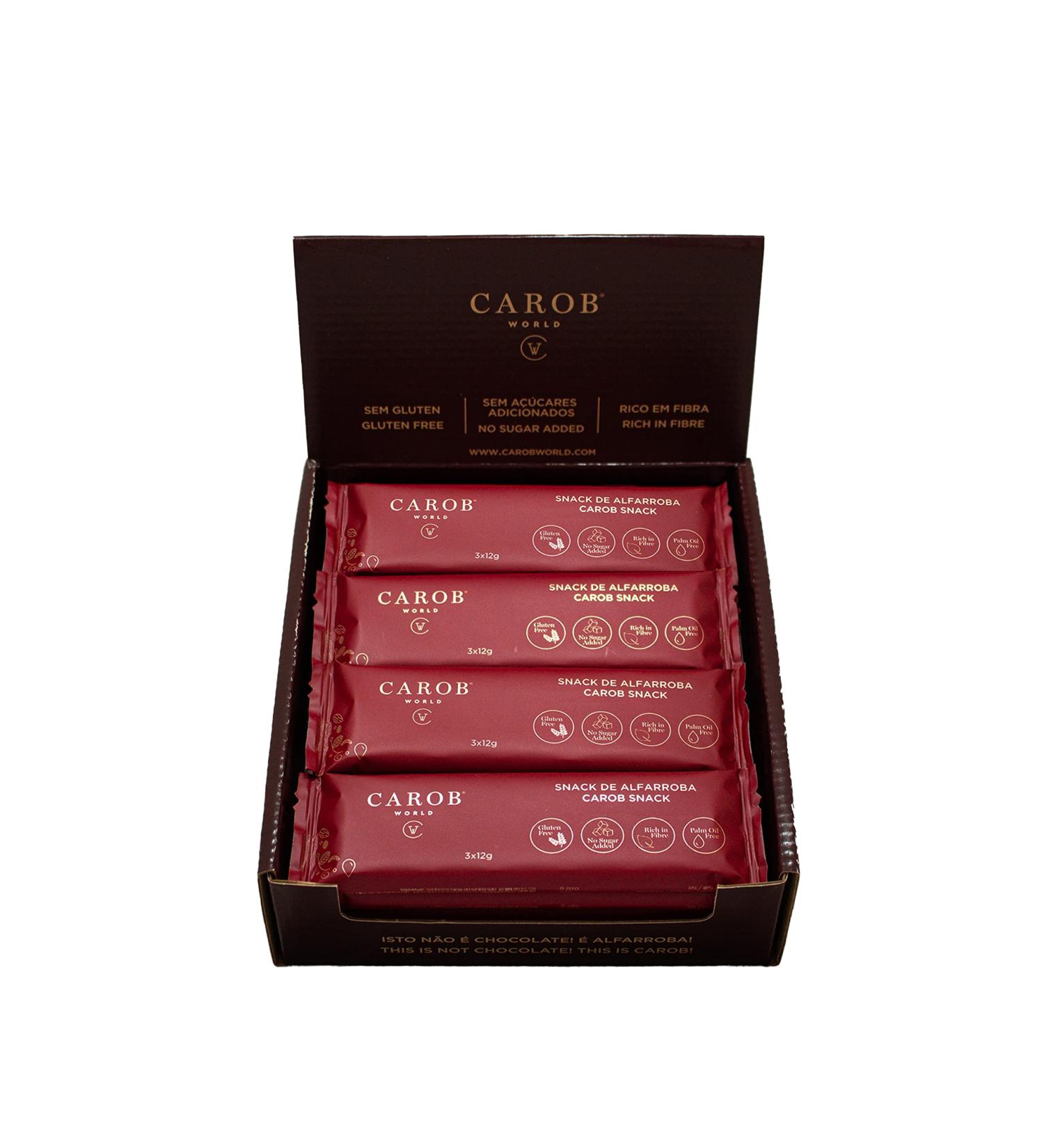 Carob Snack | Gluten-free Sugar-free and Vegan | Pack of 20 Units (20 x 36g) - Buy Online on SooperMarket.com