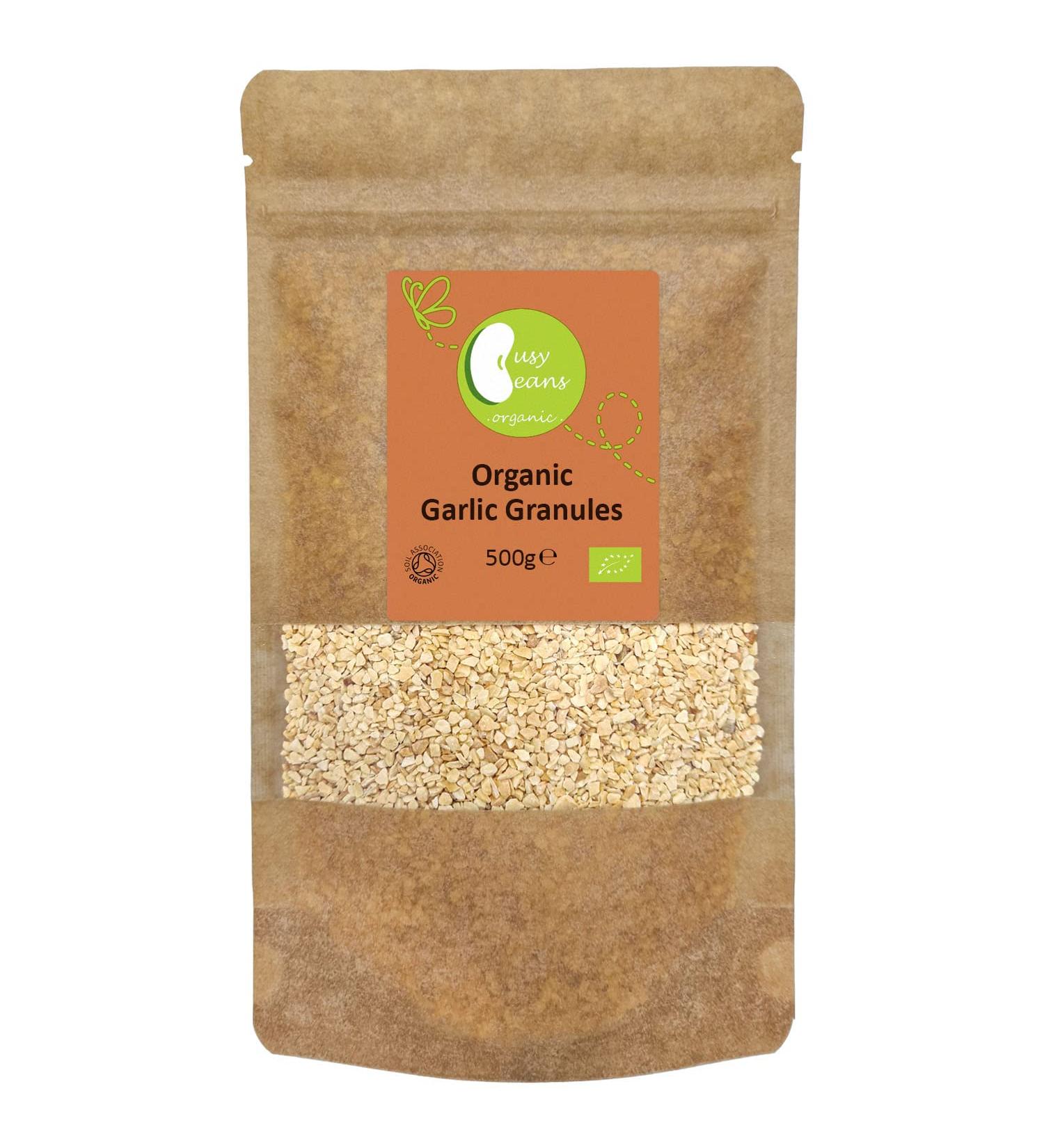 Organic Garlic Granules - Certified Organic - by Busy Beans Organic (500g) - Buy Online on SooperMarket.com