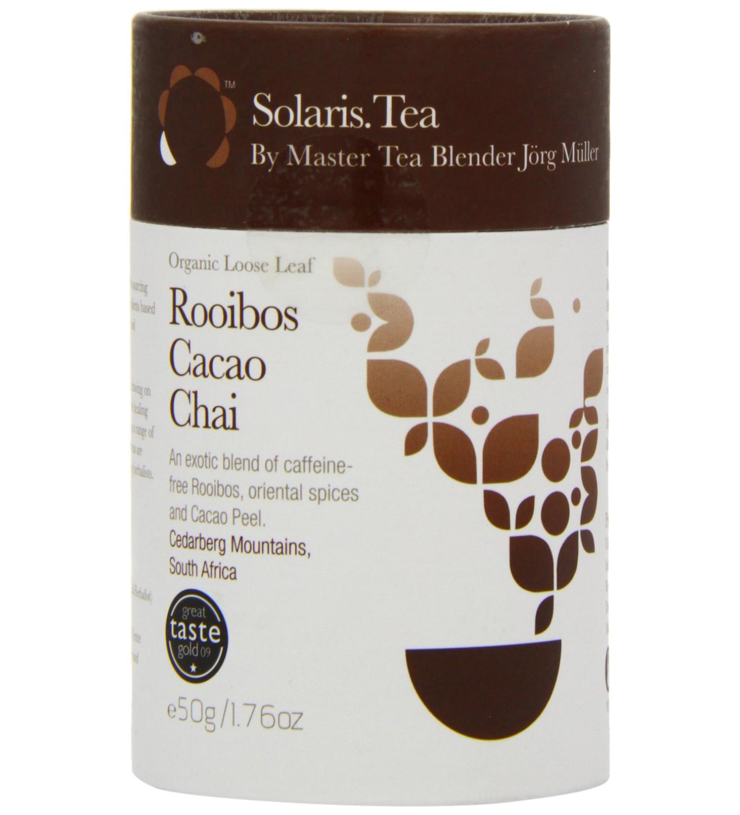 Organic Solaris Tea Rooibos Cacao Chai 50g Chocolate - Loose Whole Leaf, Pack of 1 - Buy Online on SooperMarket.com