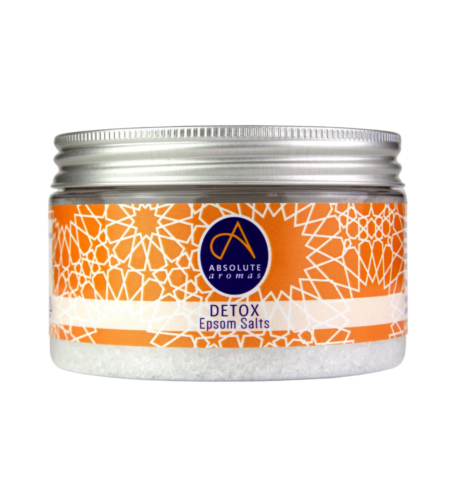 Buy Absolute Aromas Detox Bathing Salt 300g | Magnesium Sulfate & 100% Pure Essential Oils | Cleanse & Revitalize with Juniper Berry Geranium Palmarosa Grapefruit & Cedar Oil - Buy Online on SooperMarket.com