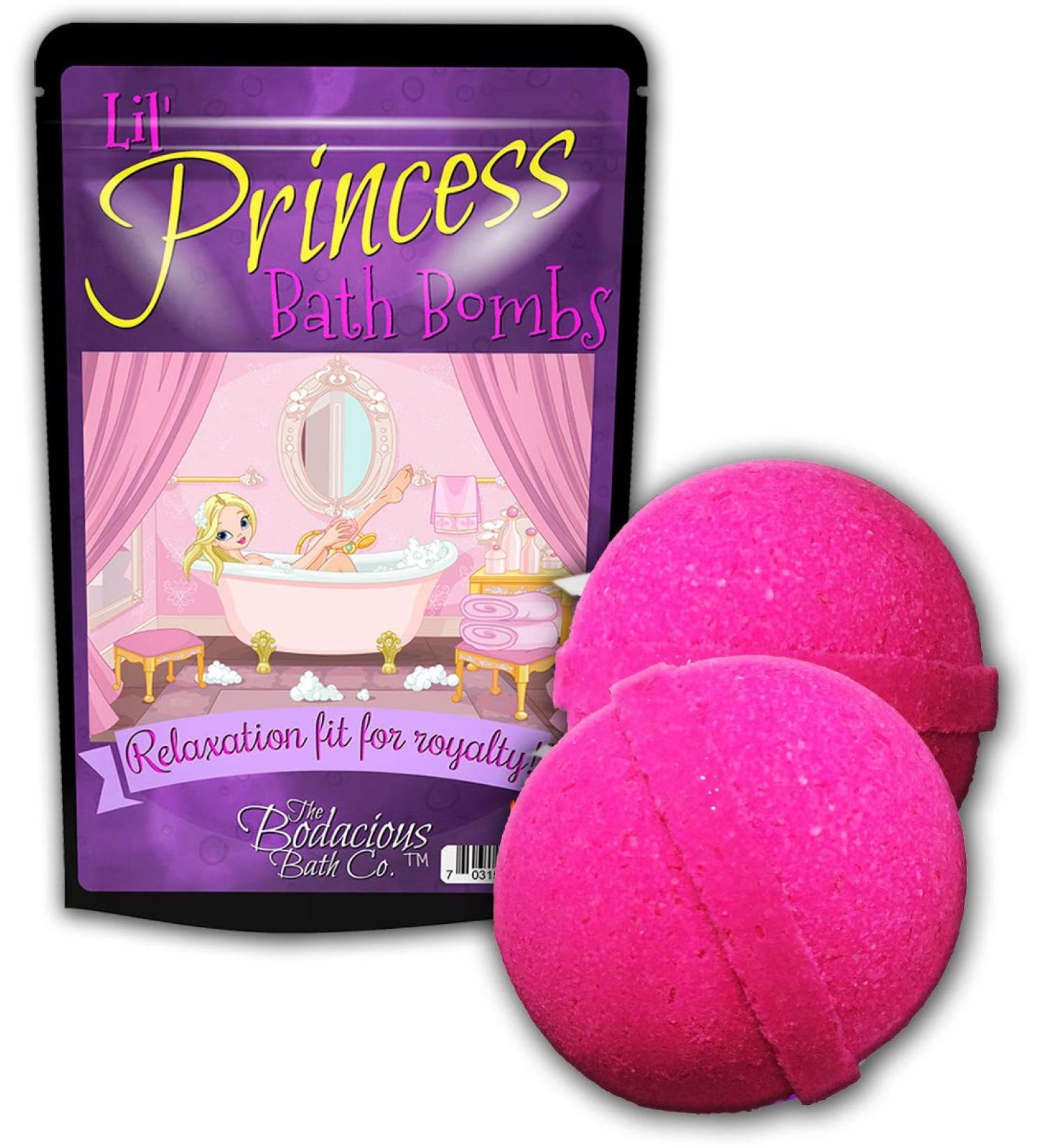 Lil Princess Bath Bombs - Handmade in The USA | XL Pretty Pink Fizzers for Girls | Luxurious Home Spa | Stocking Stuffers for Young Ladies - Buy Online on SooperMarket.com