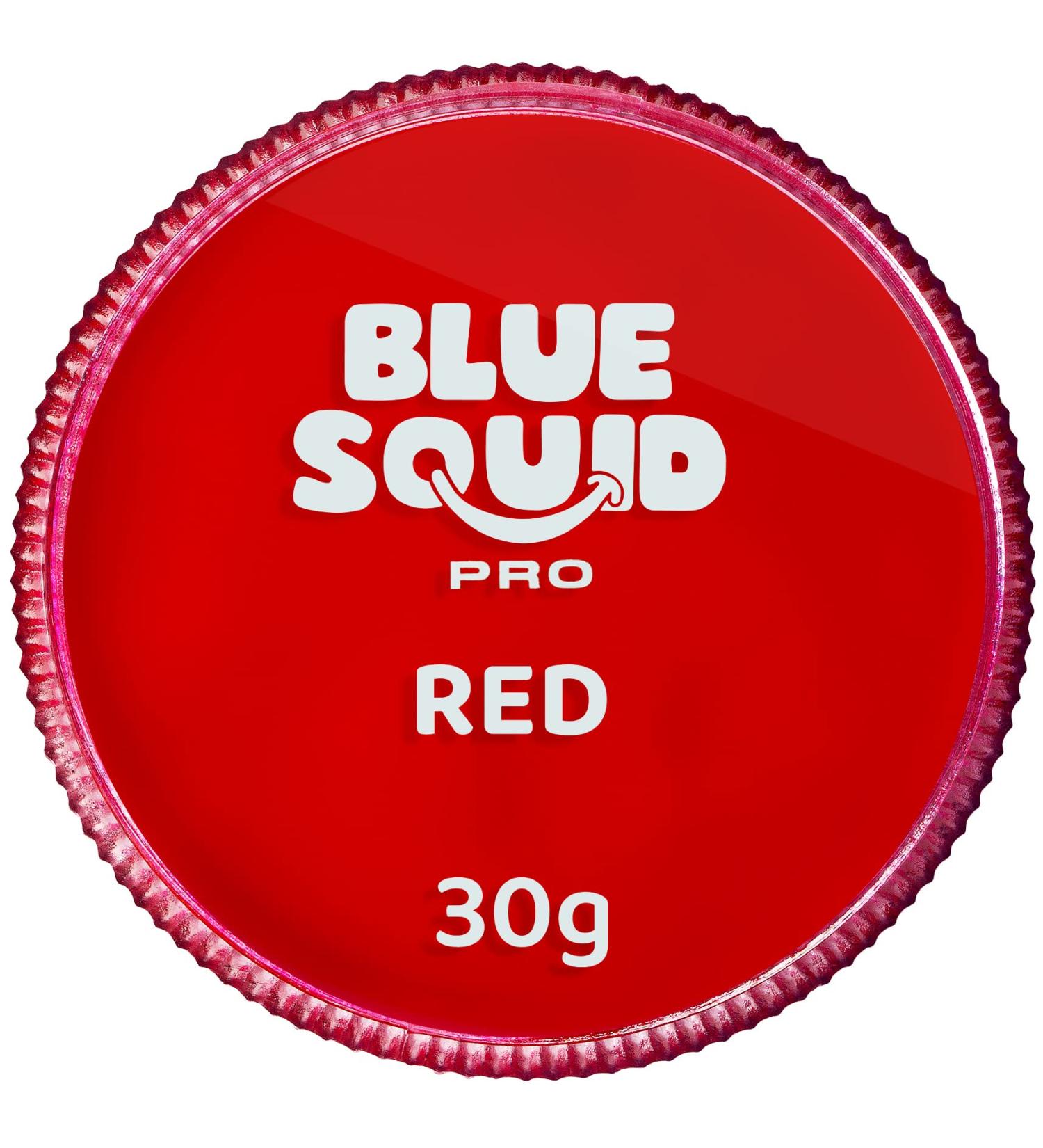 Blue Squid PRO Face Paint - Classic Red 30g - Professional Water Activated Body & Face Makeup for Halloween - Non-Toxic SFX Facepaint - Buy Online on SooperMarket.com