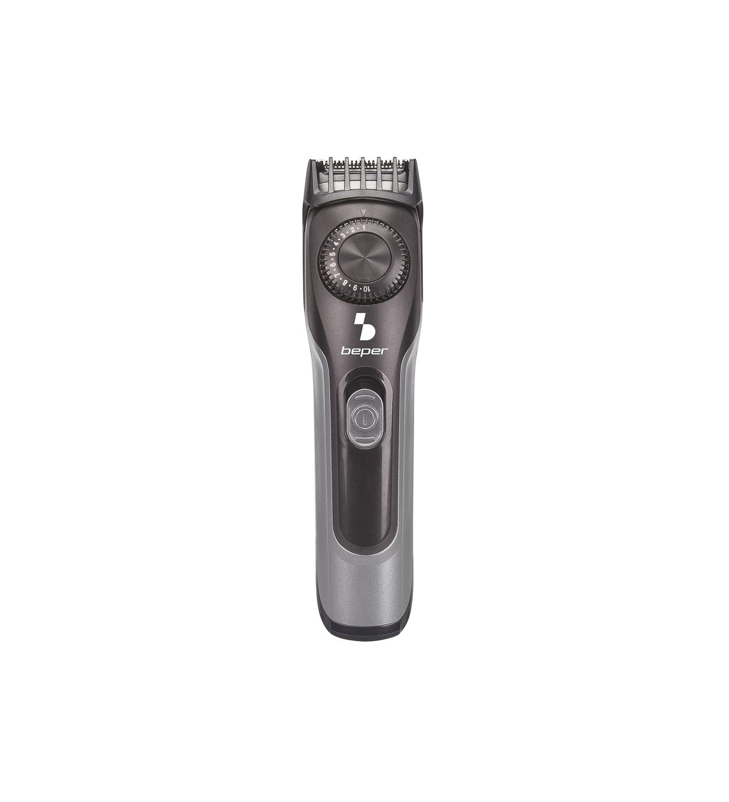 BEPER 40.332 Rechargeable Beard Shaper with Stainless Steel Blades - 20 Lengths, USB Charging - Black - Buy Online on SooperMarket.com