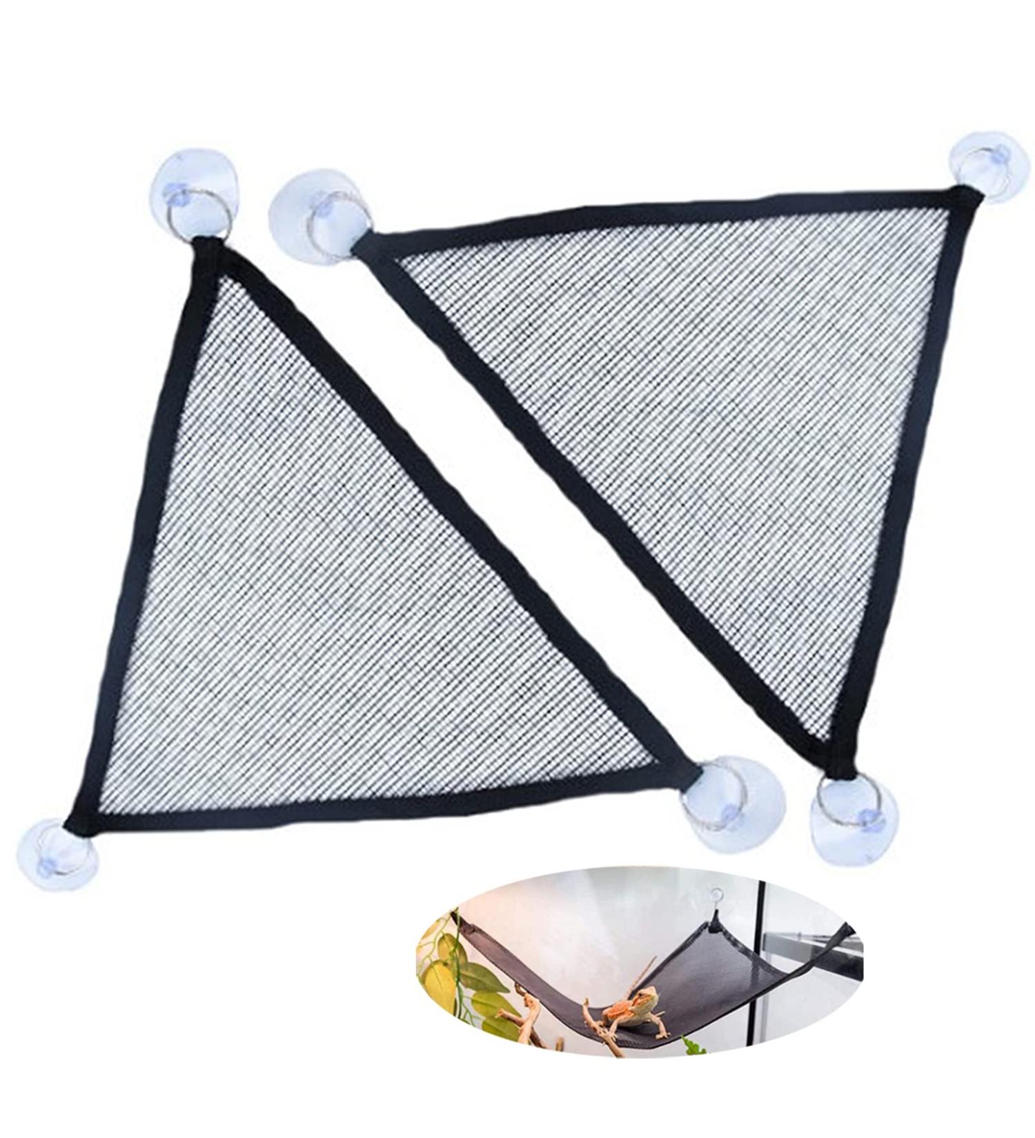 2 Pcs Mesh Reptile Hammocks Lizard Hammock Mesh Lizard Hammock Breathable Reptile Hammock Reptile Hammock Toy Triangular Hanging Net Reptile Hammock for Reptiles Such as Lizards Geckos (30x30x30) - Buy Online on SooperMarket.com