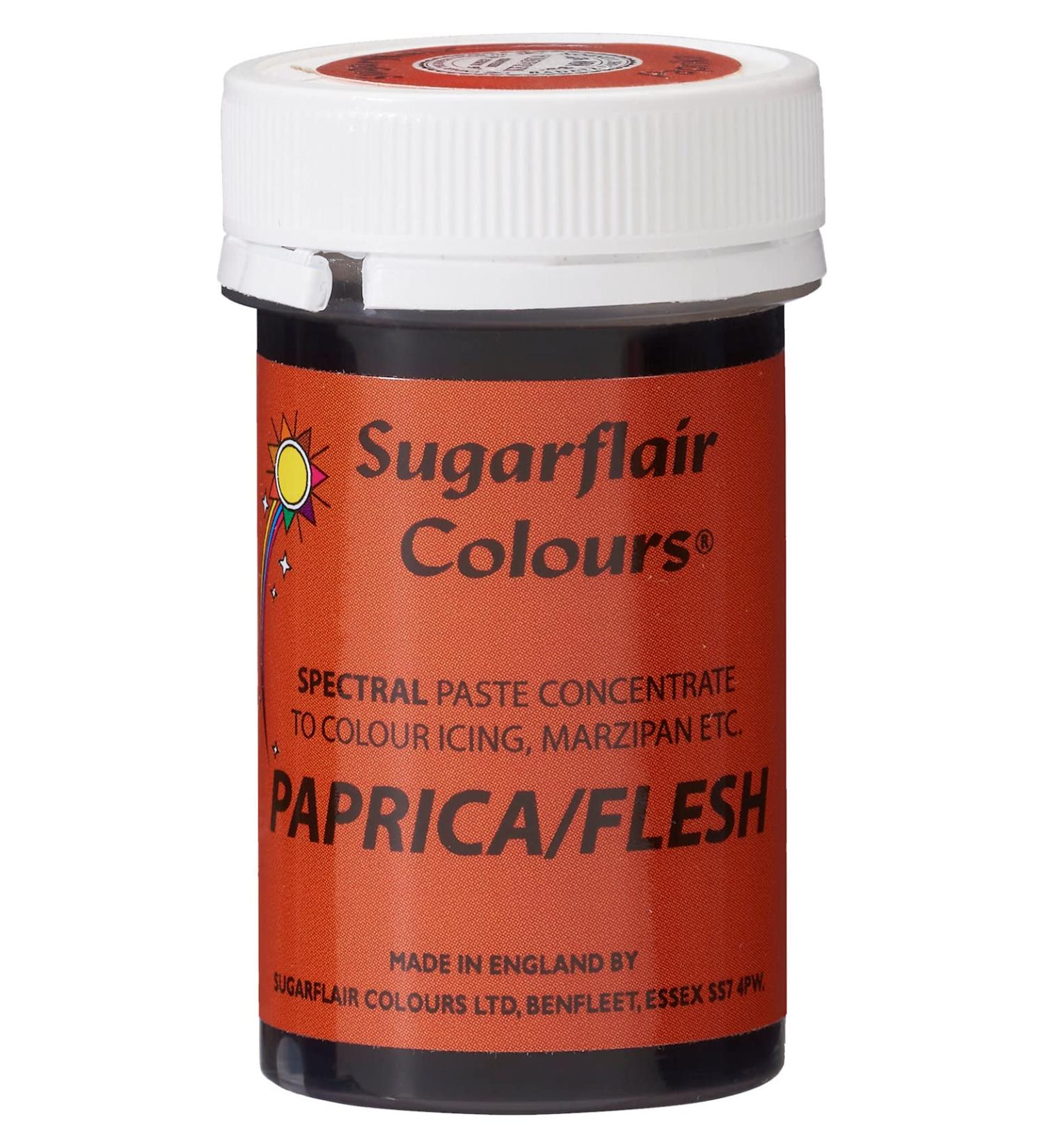 Sugarflair Paprika/Flesh Spectral Food Colouring Paste Highly Concentrated for Use with Sugar Pastes Buttercream Royal Icing or Cake Mix Vibrant Colour Dye - 25g