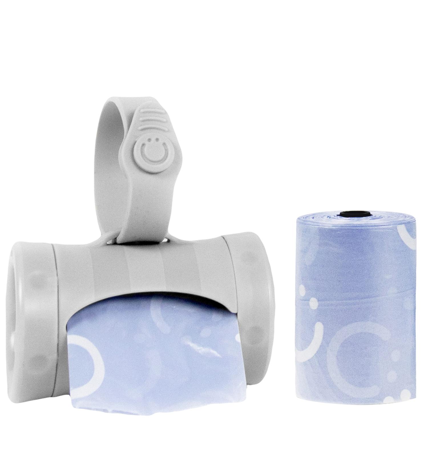 Ubbi Retractable On-the-Go Bag Dispenser - Lavender Scented Gray | Essential Baby Travel Accessory & Gift - Buy Online on SooperMarket.com