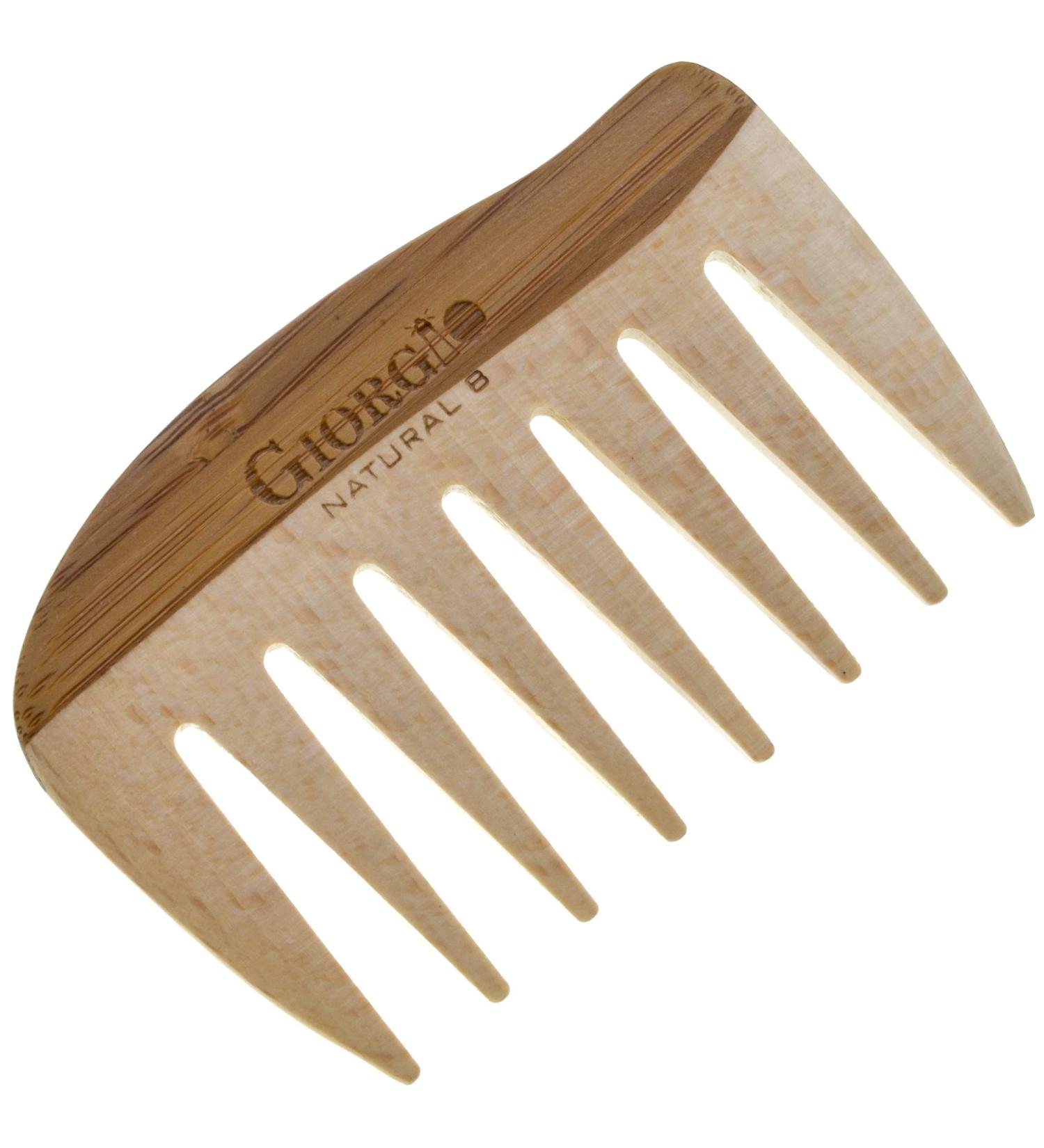 Giorgio GIONAT8 Small Natural Wooden Hair Comb for Curly & Thick Hair - Buy Online on SooperMarket.com