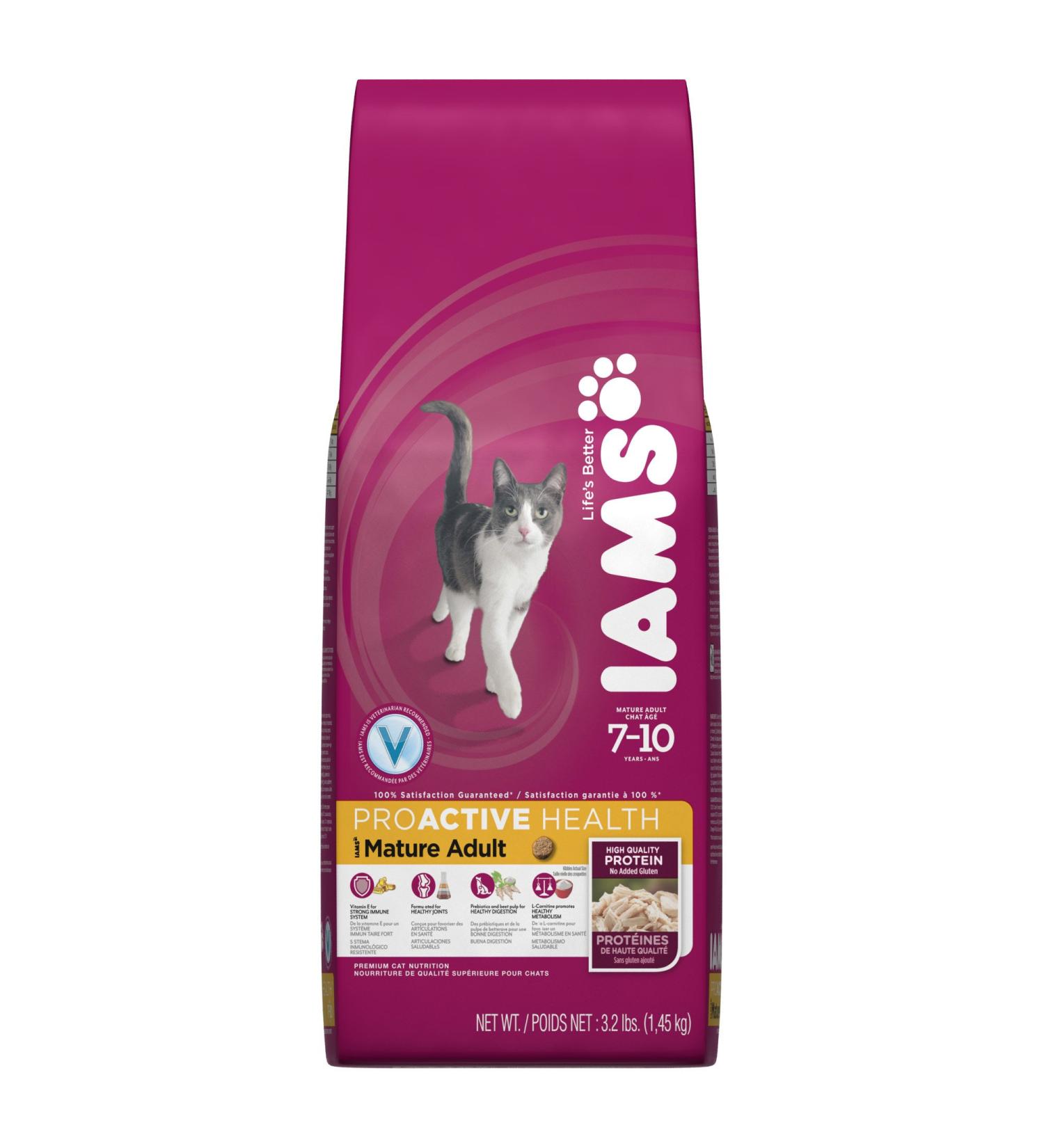 Iams Proactive Health Mature Adult Premium Cat Nutrition 3.2 Pound 1.45 kg (Pack of 1) - Buy Online on SooperMarket.com