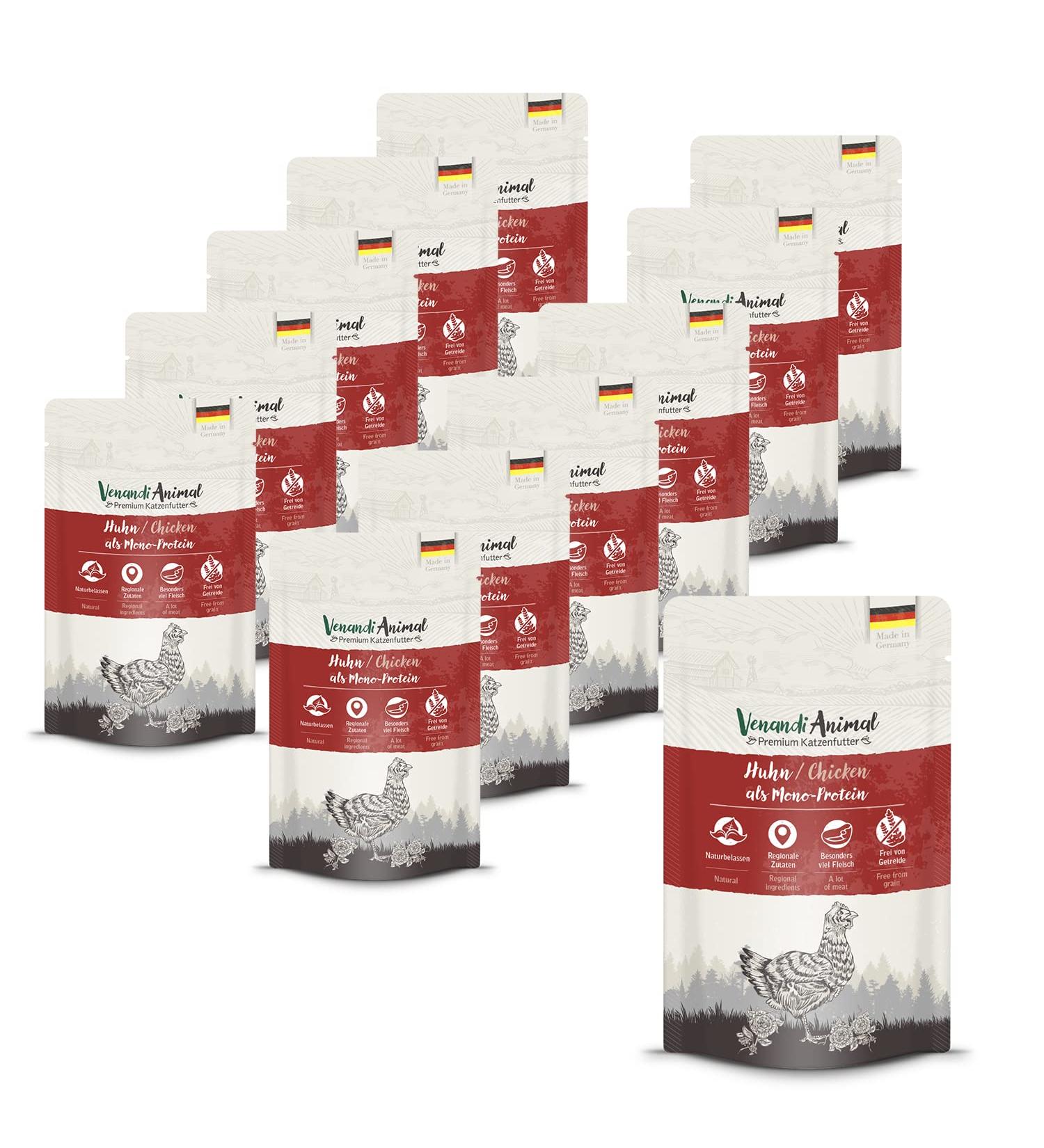 Venandi Animal Premium Wet Cat Food - Grain-Free Chicken Monoprotein 12 Pack (12 x 125g) - International Shipping Available - Buy Online on SooperMarket.com