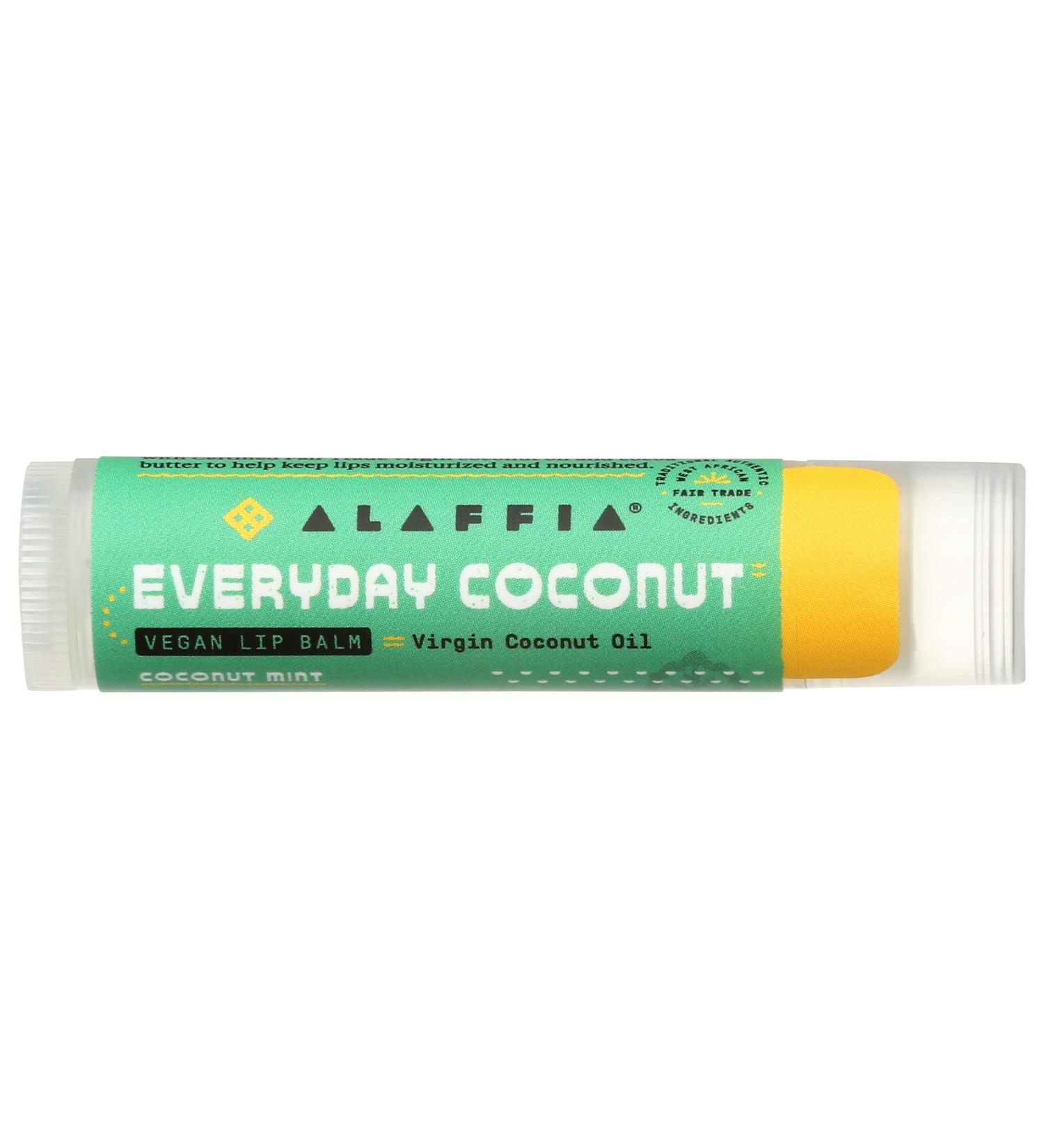 Alaffia Coconut Mint Lip Balm - 0.15 oz | Natural Hydration & Refreshing Flavor - Buy Online on SooperMarket.com