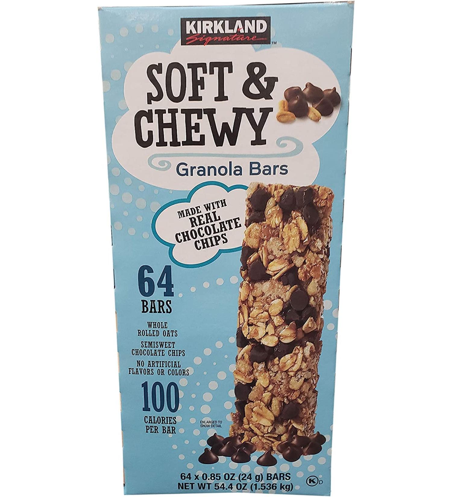 Kirkland Signature Soft & Chewy Chocolate Chips Granola Bars 54.4 oz - Delicious Snack for Anytime - Buy Online on SooperMarket.com
