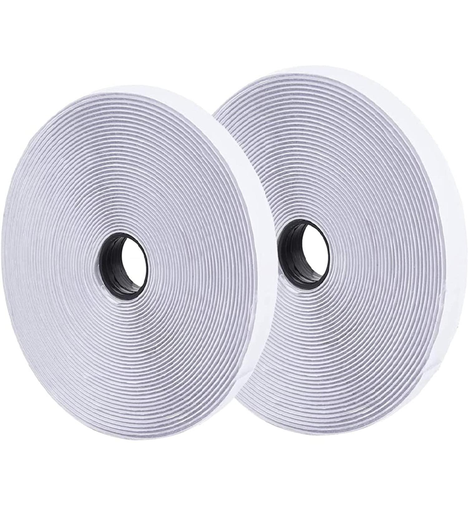 0.75 Inch 82 Feet /25m White Self Adhesive Hook and Loop Tape Sticky Back Fastening Tape  Self-Adhesive Tapes for Stationery and Household Purposes White 3/4in x 82ft - Buy Online on SooperMarket.com