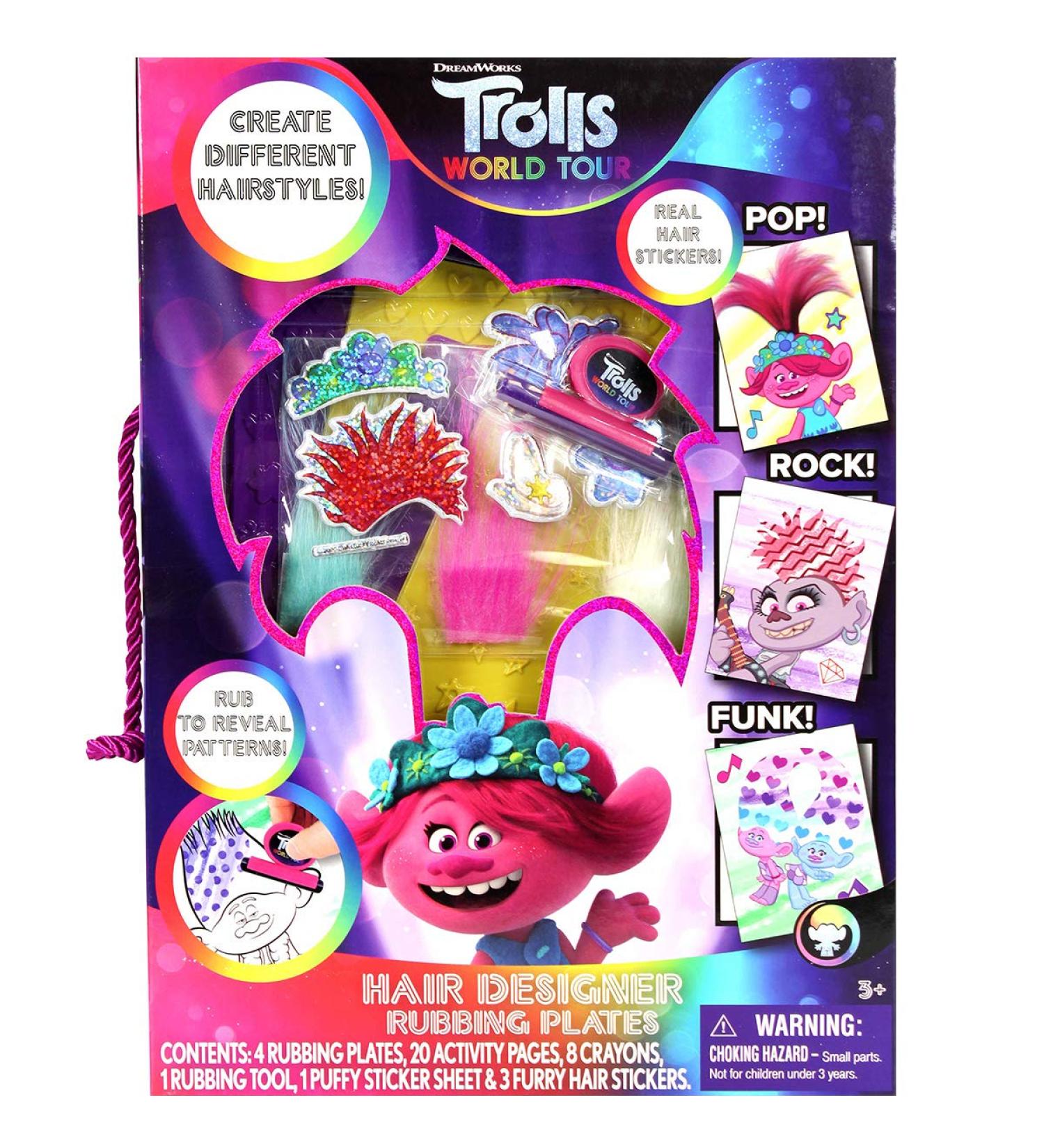 Tara Toys Trolls Hair Designer Rubbing Plates - Multi | Create Colorful Troll Hairstyles - Buy Online on SooperMarket.com