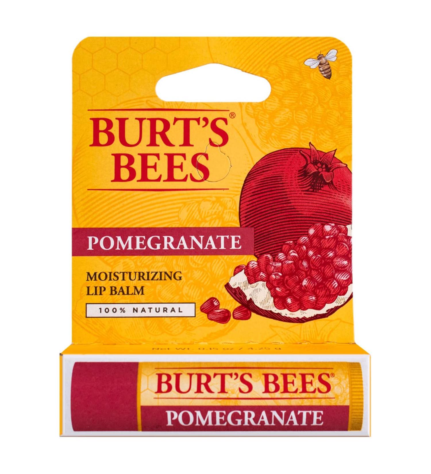 Burt's Bees Pomegranate Lip Balm - 0.15 oz | Natural Moisturizer International Shipping - Buy Online on SooperMarket.com