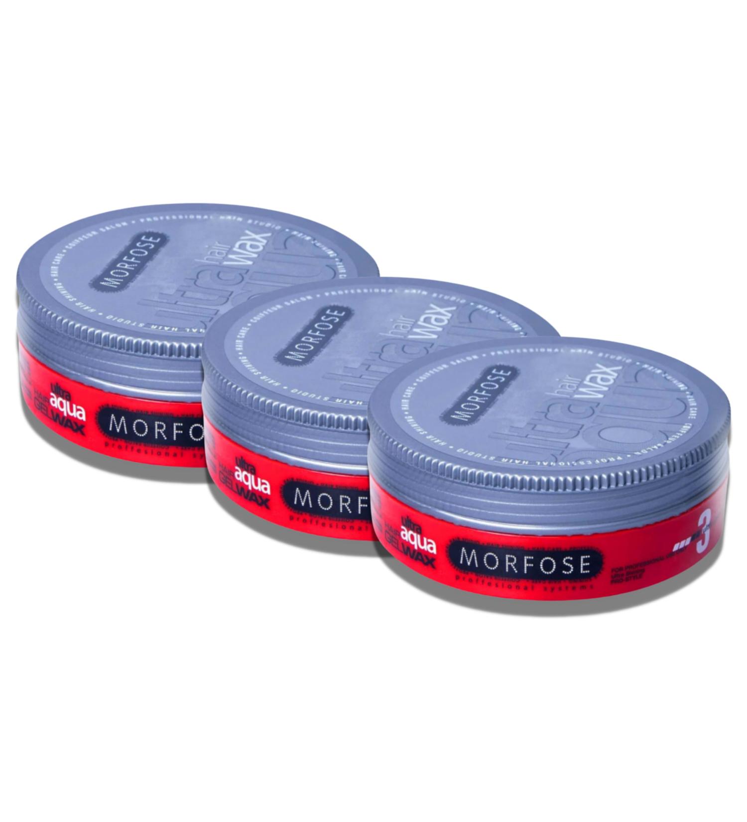 Morfose Hair Gel Wax - Ultra Aqua (Pack of 3 | 175 ml) | International Shipping Available - Buy Online on SooperMarket.com