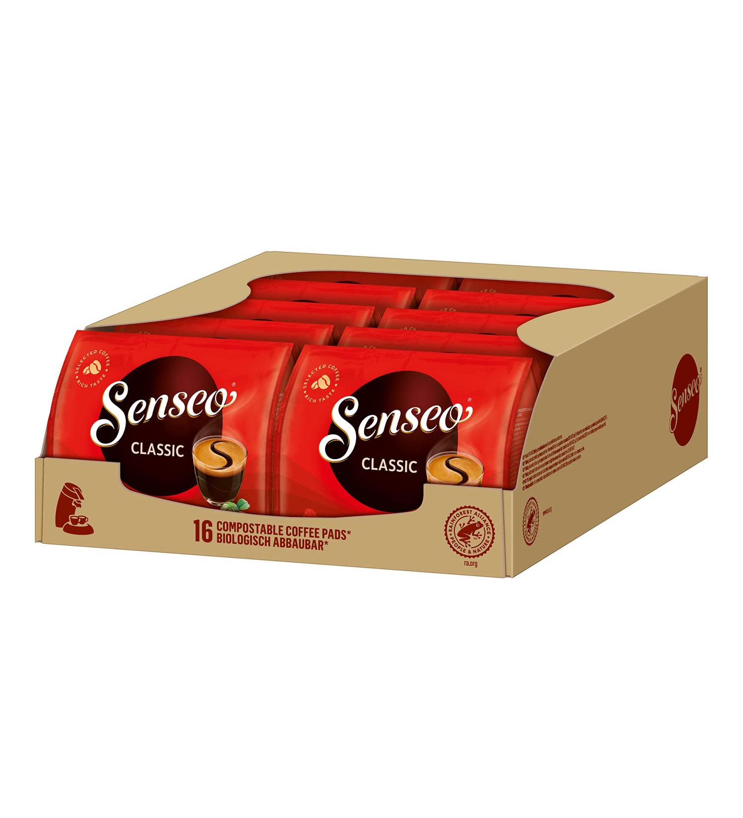 Buy Senseo Classic Coffee Pads - RA-Certified - 10 Packs of 16 Pods | International Shipping Available - Buy Online on SooperMarket.com