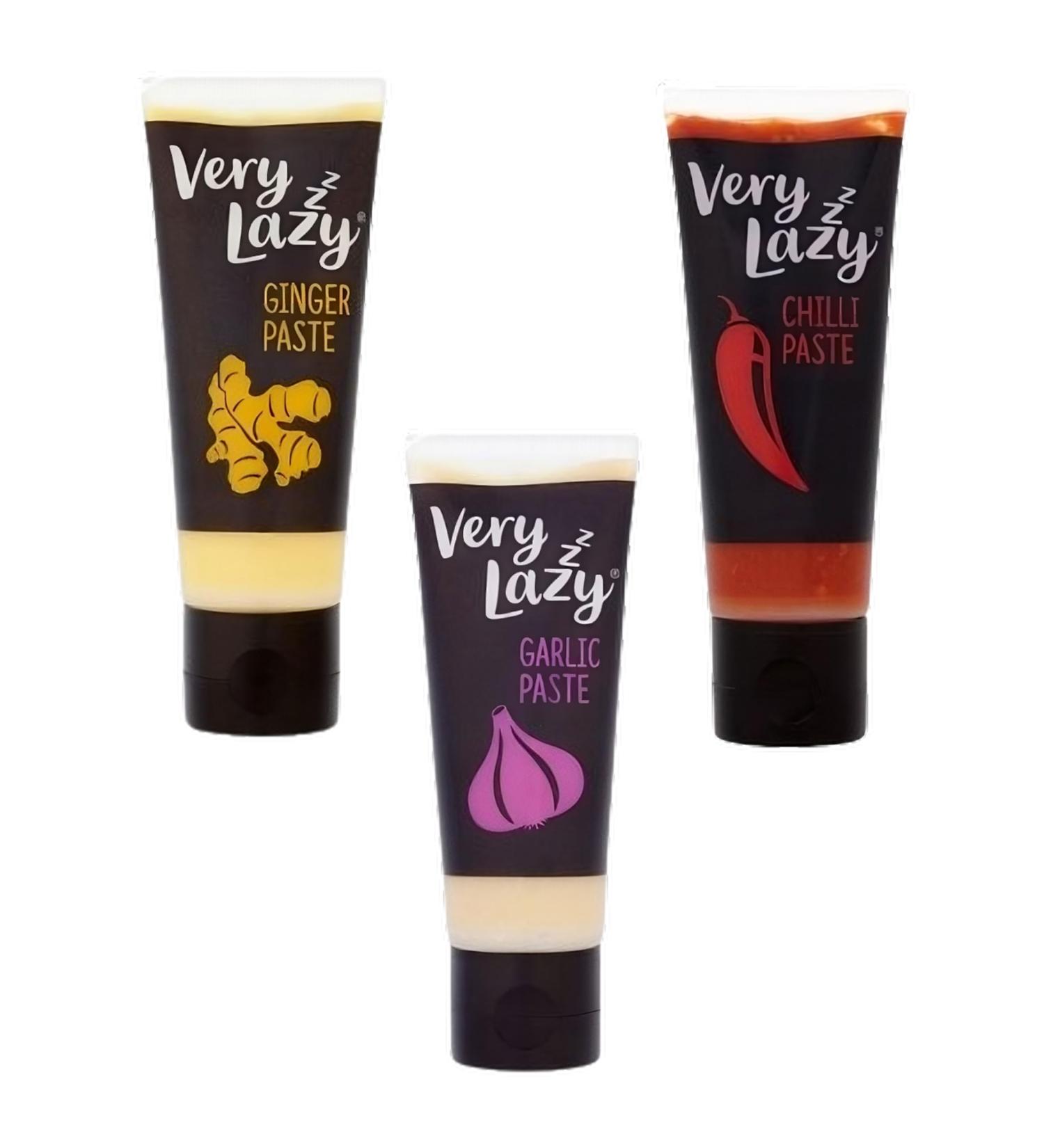Very lazy Paste Pick N Mix | Create Custom Combo Tube with 2+ Flavours | Garlic Chilli Ginger - Pack of 2 x 75g - Buy Online on SooperMarket.com