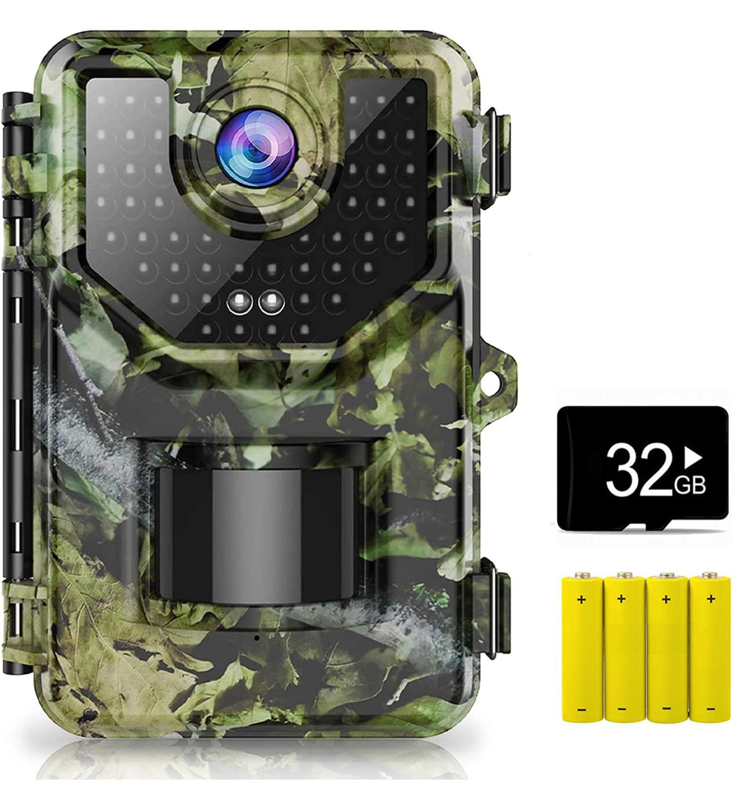 1520P 20MP Trail Camera with 120 Wide-Angle Motion Sensor, 0.2s Trigger Time, 940nm No Glow, IP66 Waterproof - Wildlife Game Camera for Monitoring - Green - Buy Online on SooperMarket.com