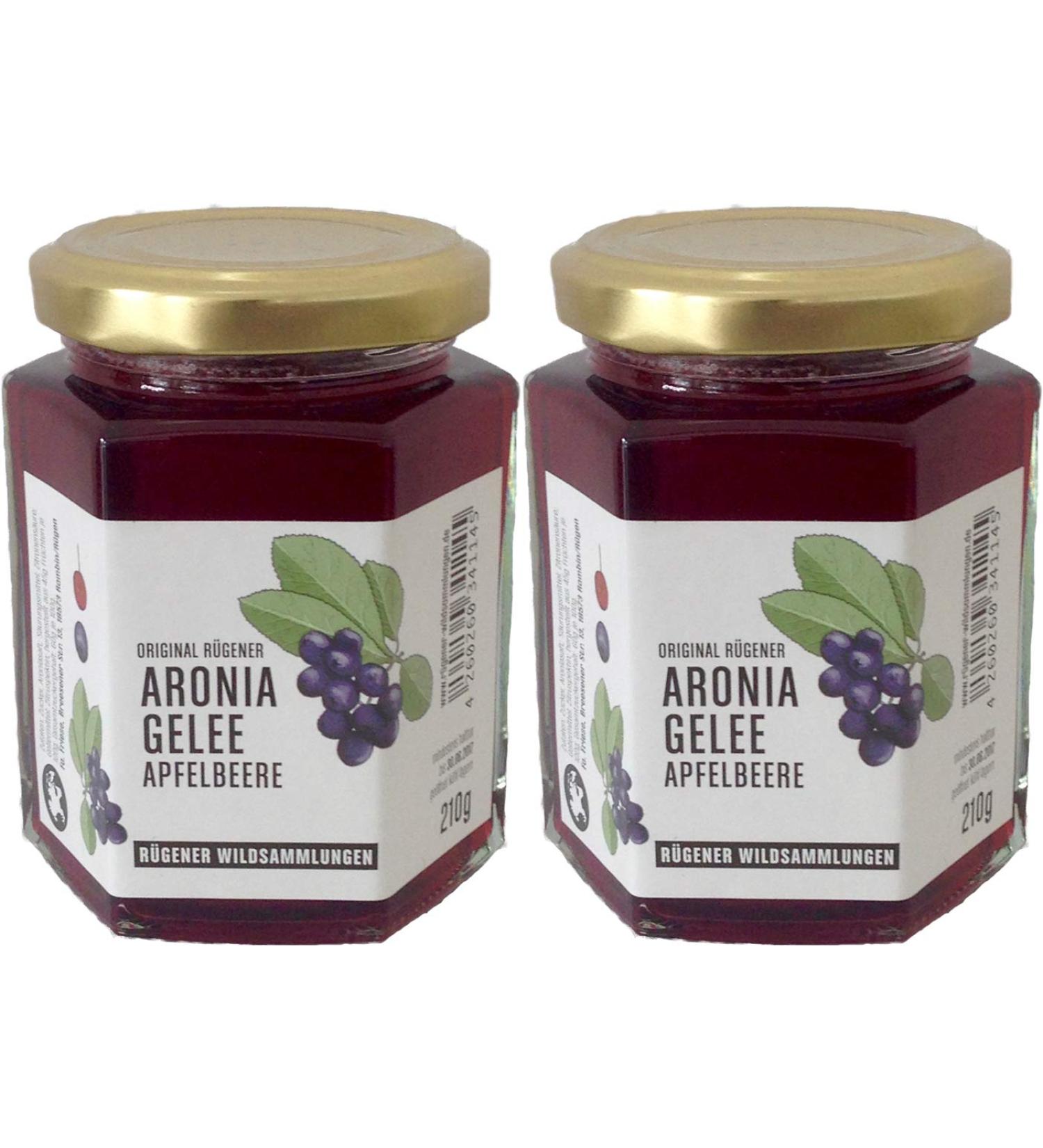 2 glasses original R gener Aronia jelly