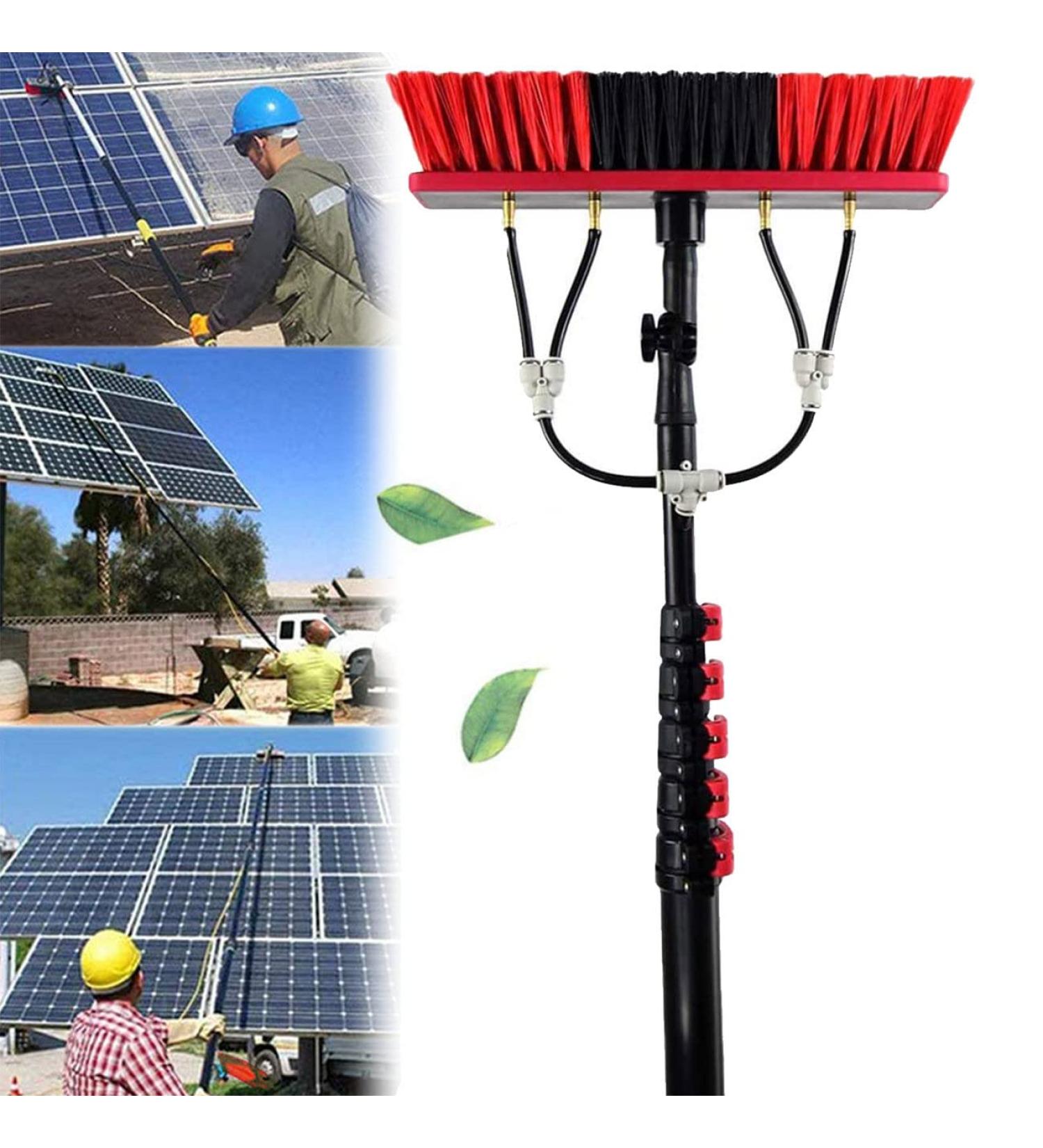 Window Cleaning Pole Window Cleaner Kit Water/Hose Fed Pole Window Cleaning Brush Equipment Water Fed Telescopic Brush for Window Cleaning Photovoltaic Panel Cleaning Trucks 55cm Brush Head 11M/36FT - Buy Online on SooperMarket.com