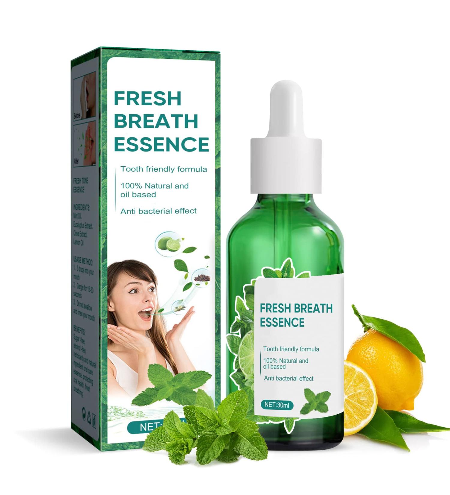 Bad Breath Serum for Adults | Natural Freshening Drops | Lasts 8 Hours | Minty Taste - 30ml - Buy Online on SooperMarket.com