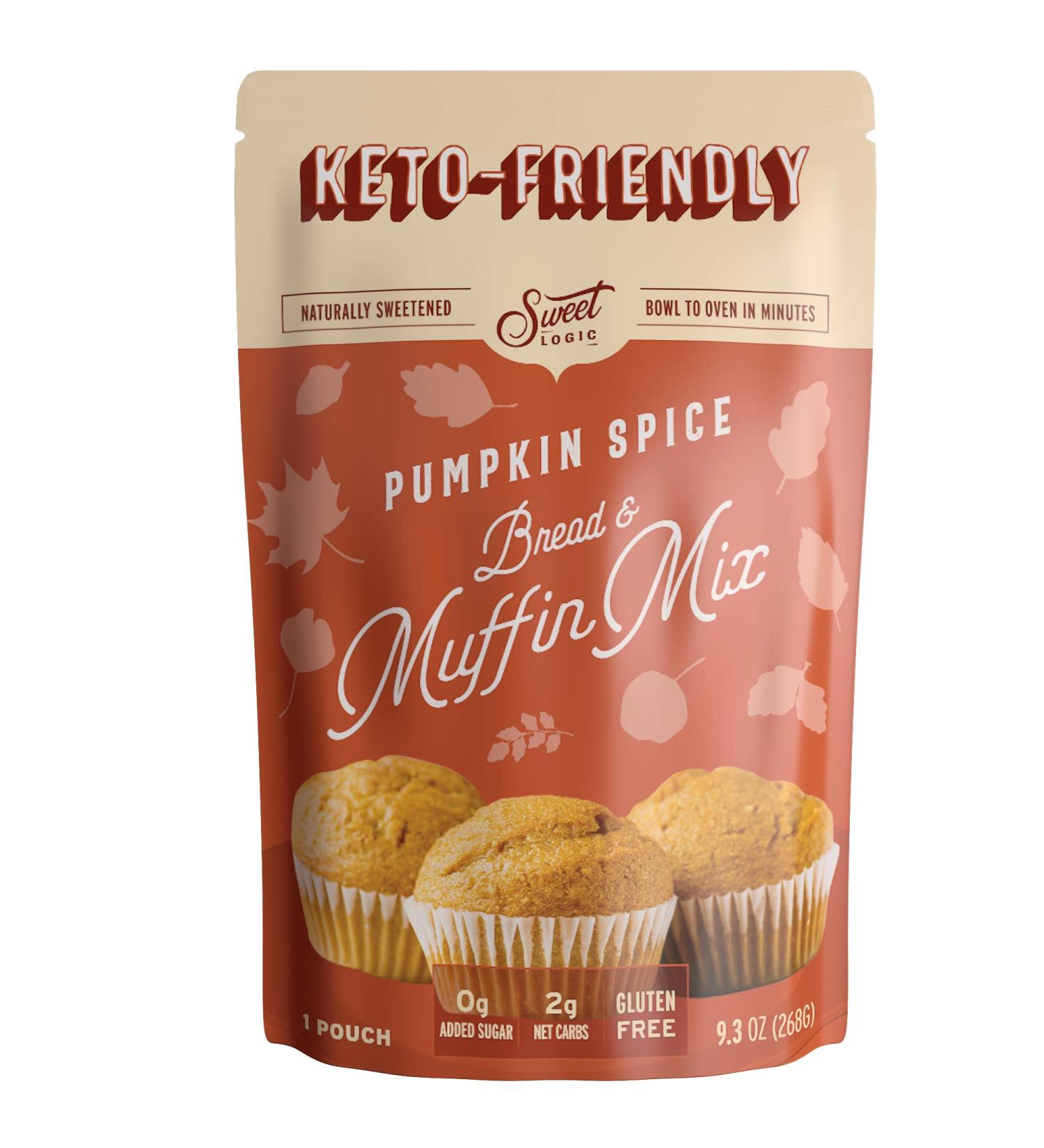 SWEET LOGIC Keto Baking Mix - Pumpkin Spice | Low Carb, Gluten Free, Diabetic Friendly | 1-2G Net Carbs Per Serving - Buy Online on SooperMarket.com