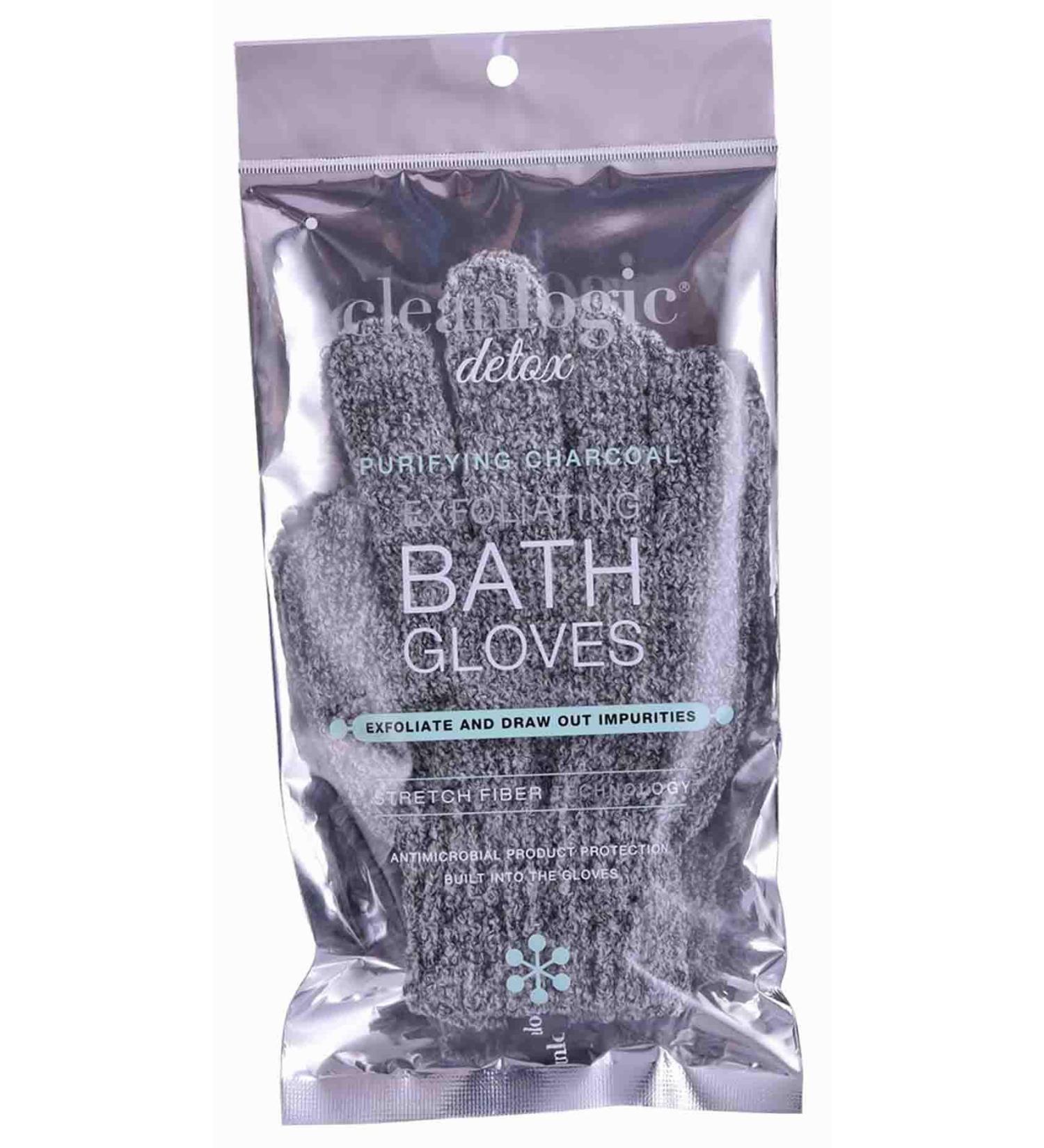 Clean Logic Detox Charcoal Exfoliating Bath Glove - 3 Count - Pack of 1 - Buy Online on SooperMarket.com