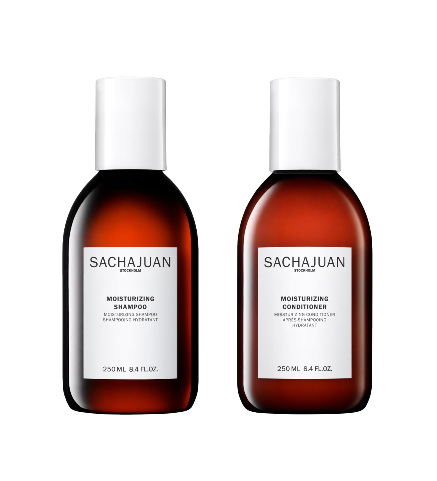 Sachajuan Moisturizing Shampoo & Conditioner Set - Ocean Silk Technology Argan Oil Heat Protectant for Moisture & Frizz Control - 8.4 oz (Set of 2) - International Shipping Available - Buy Online on SooperMarket.com
