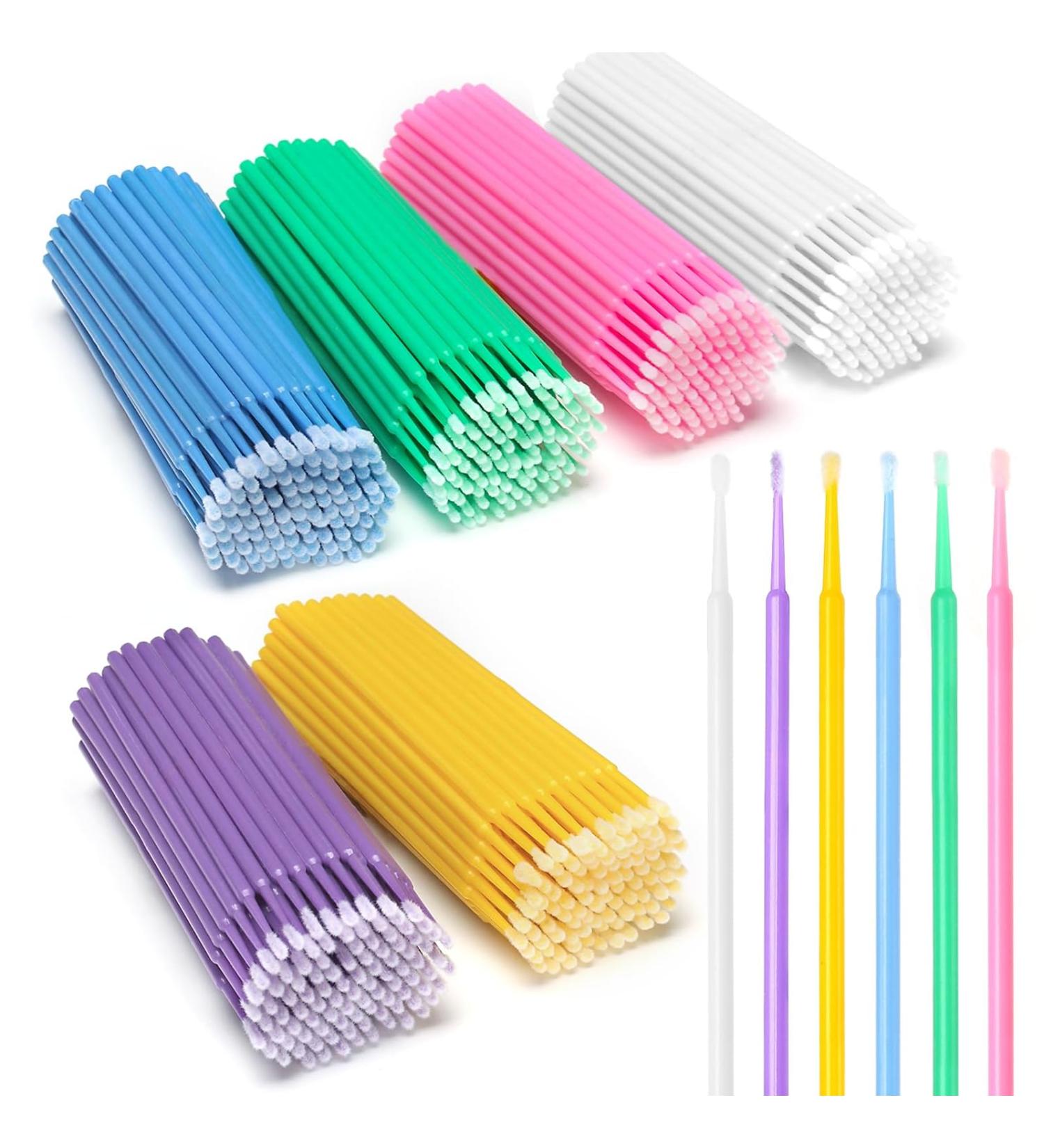 800Pcs Disposable Micro Brushes Applicator Fine Micro Applicator Brushes Microswabs Long-tip Microbrush Applicators for Eyelash Extensions Eye Dental Personal Care (8 Colors) - Buy Online on SooperMarket.com