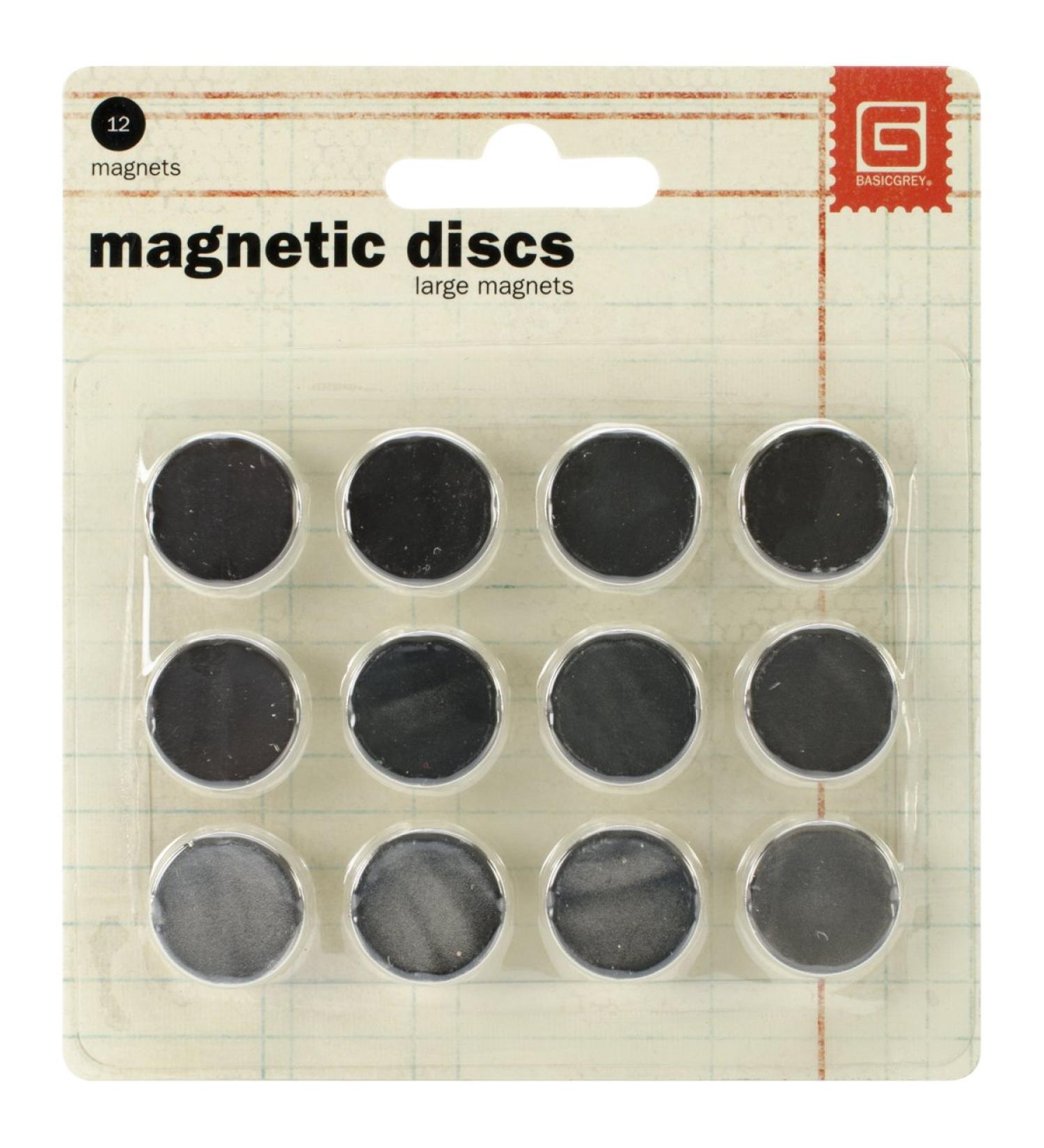 Basic Grey 5/8-Inch-by-1/32-Inch Magnetic Snaps Large. .625 in diameter 1/32 thick'