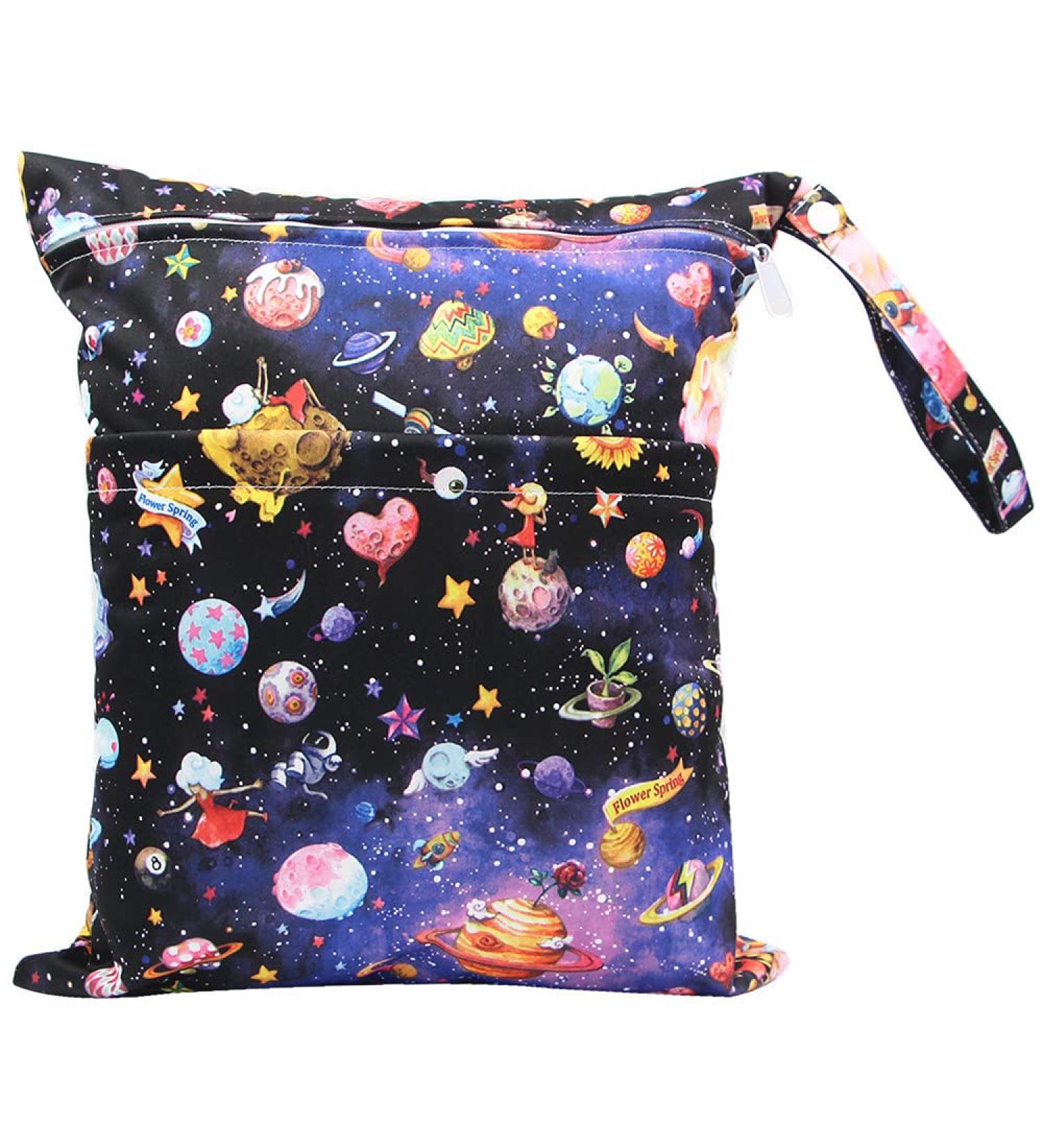 Baby Diaper Bag Wet Dry Bag Baby Nappy Organizer Bag Waterproof Zipper Bag Washable Reusable Baby Cloth Wet Bag (Color 5 L) Color 5 L - Buy Online on SooperMarket.com
