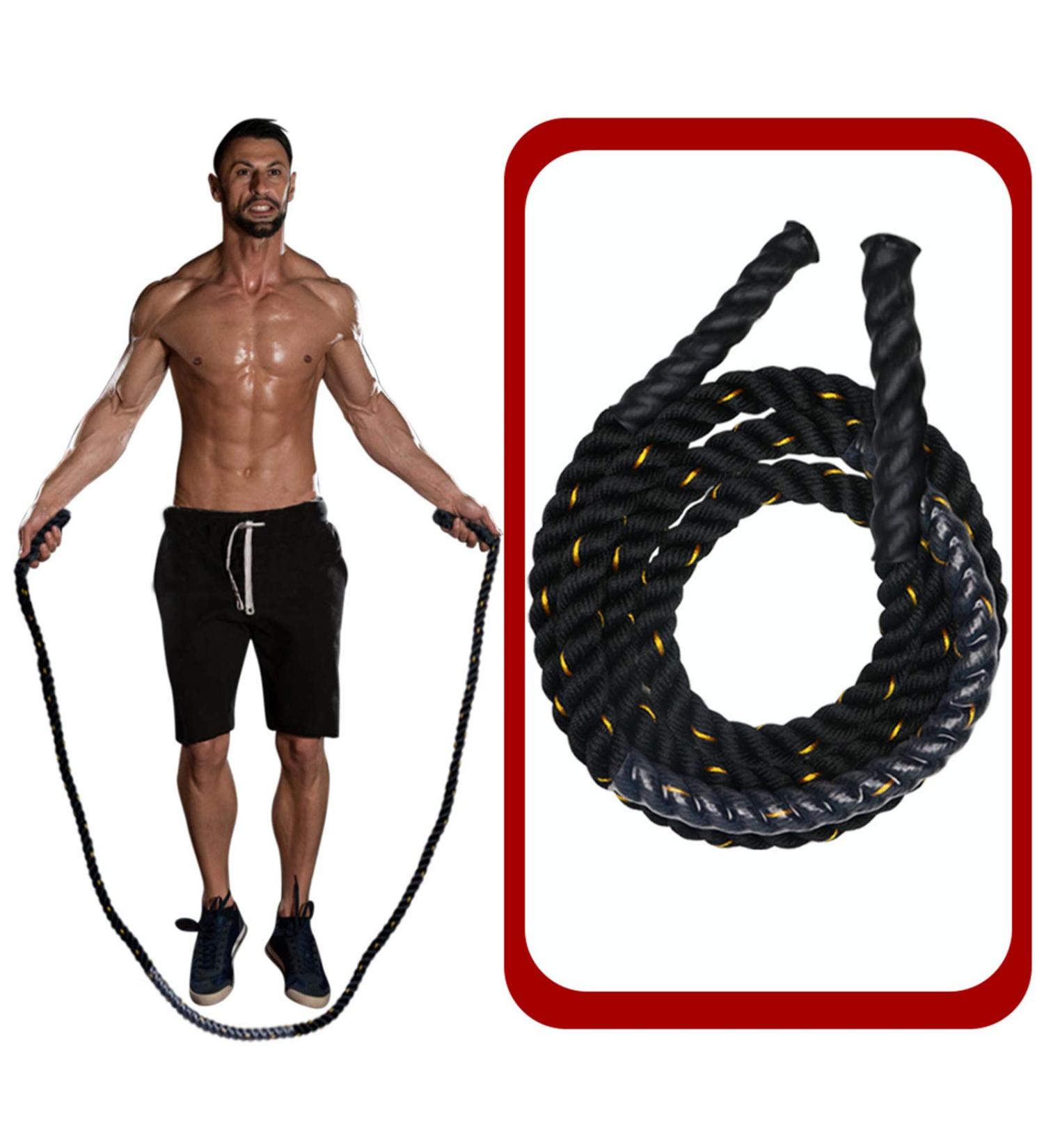 XGQQ Weighted Jump Rope - 9.8 Ft Heavy Battle Rope for Home Gym Workout - Buy Online on SooperMarket.com