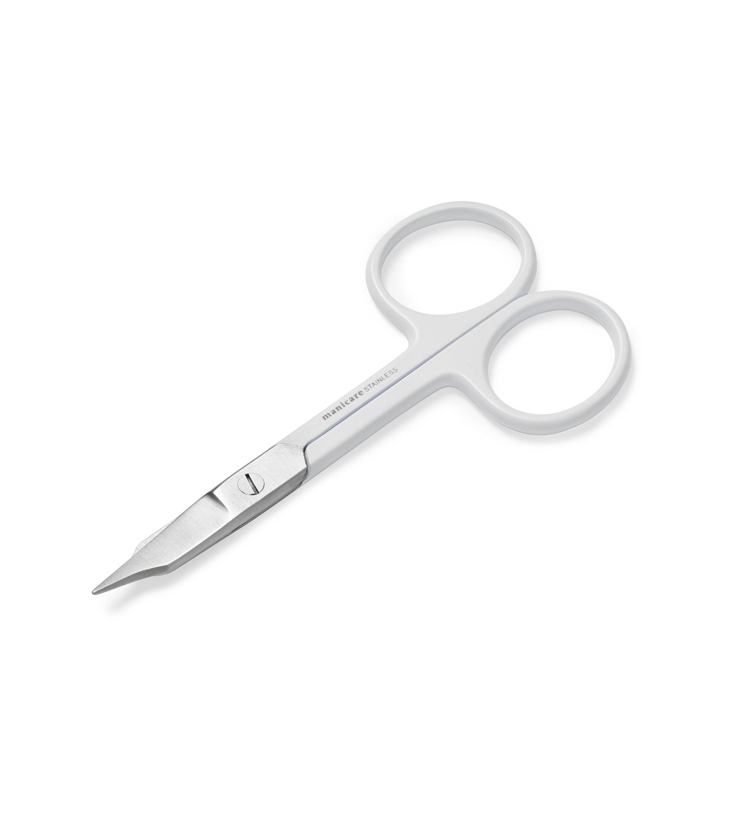 Manicare White Nail Scissors - Precision Blades, Surgical Grade Steel for Home and Professional Nail Trimming, Long-Lasting Sharpness for Manicure and Pedicure - Buy Online on SooperMarket.com
