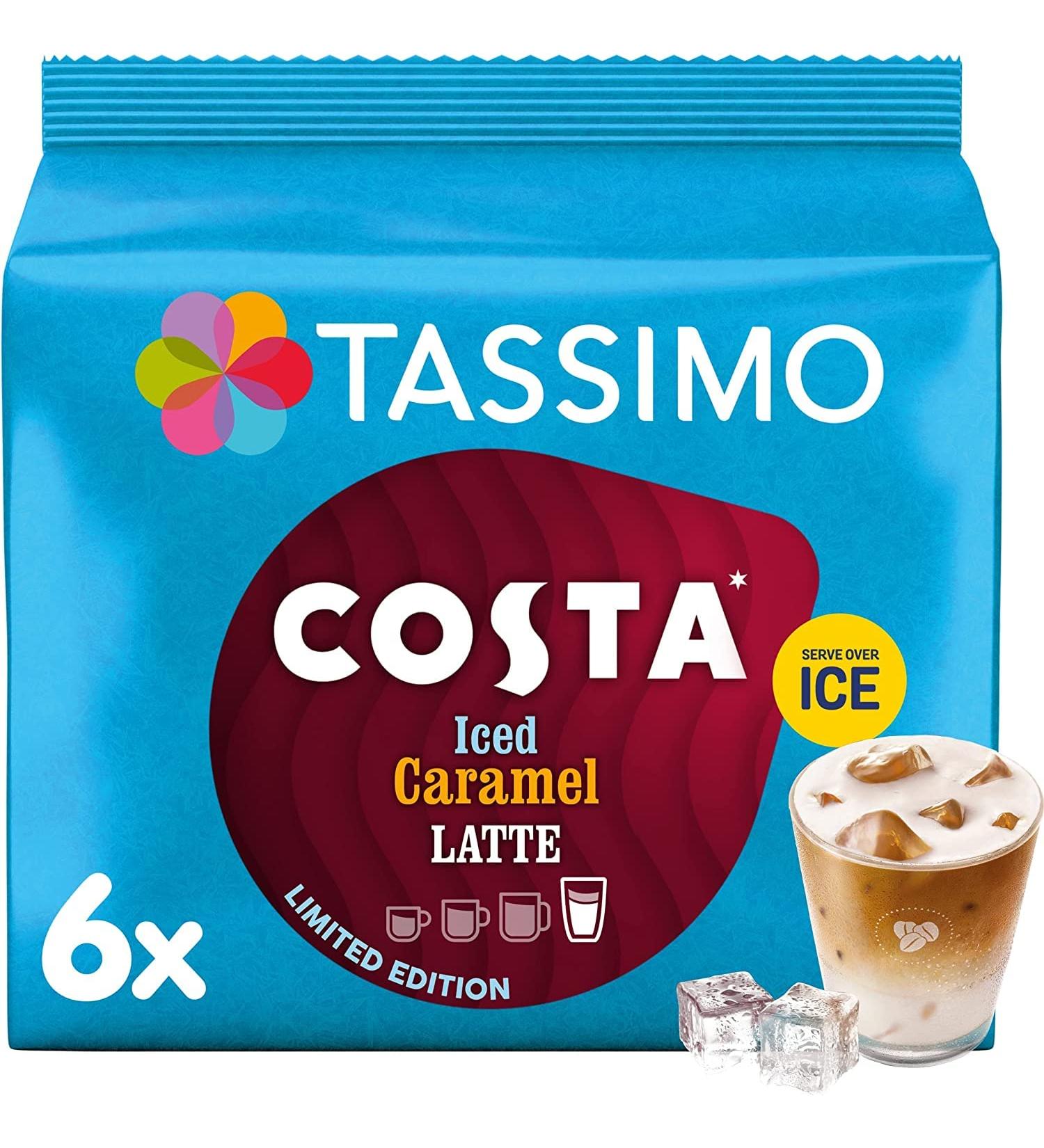 Tassimo Costa Iced Caramel Latte Coffee Pods 12 T-Discs (6 Drinks) - Buy Online on SooperMarket.com