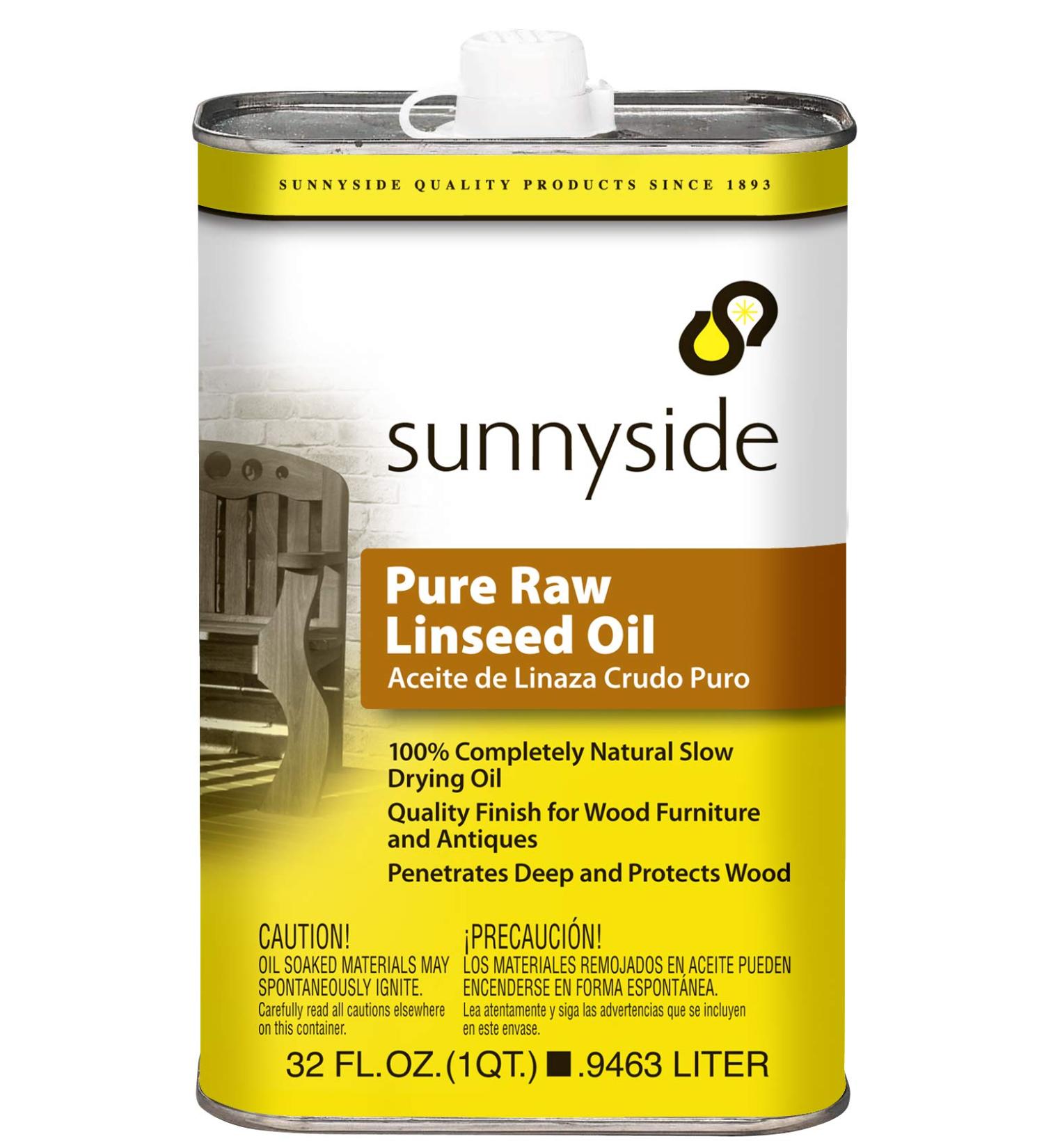 Sunnyside Corporation 87332 Pure Raw Linseed Oil, Quart Quart Pure Raw Linseed Oil