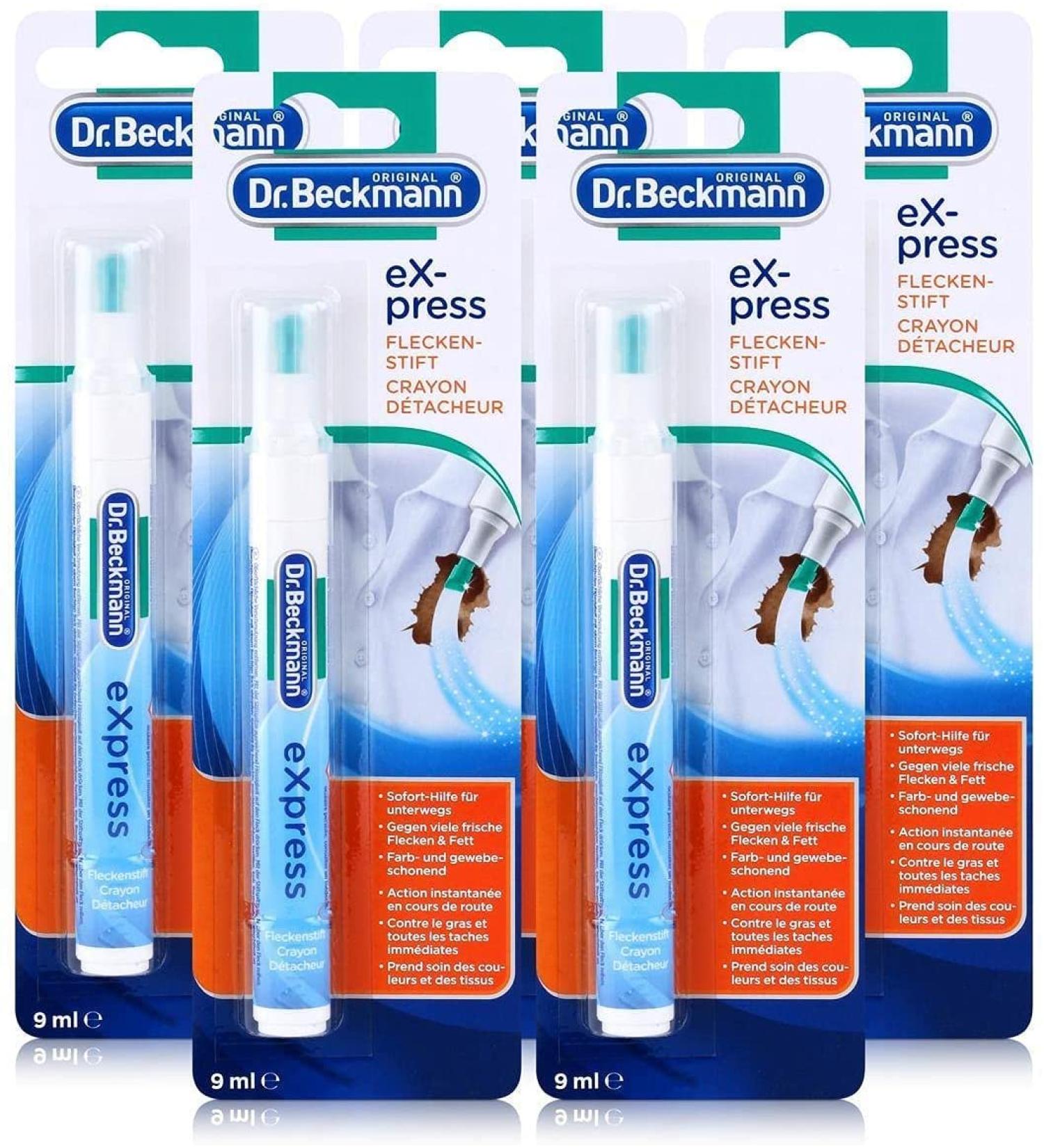 Dr Beckmann Express Stain Pen 5x9ml - Instant On-the-Go Stain Removal Solution | Fast & Effective Stain Treatment - Buy Online on SooperMarket.com