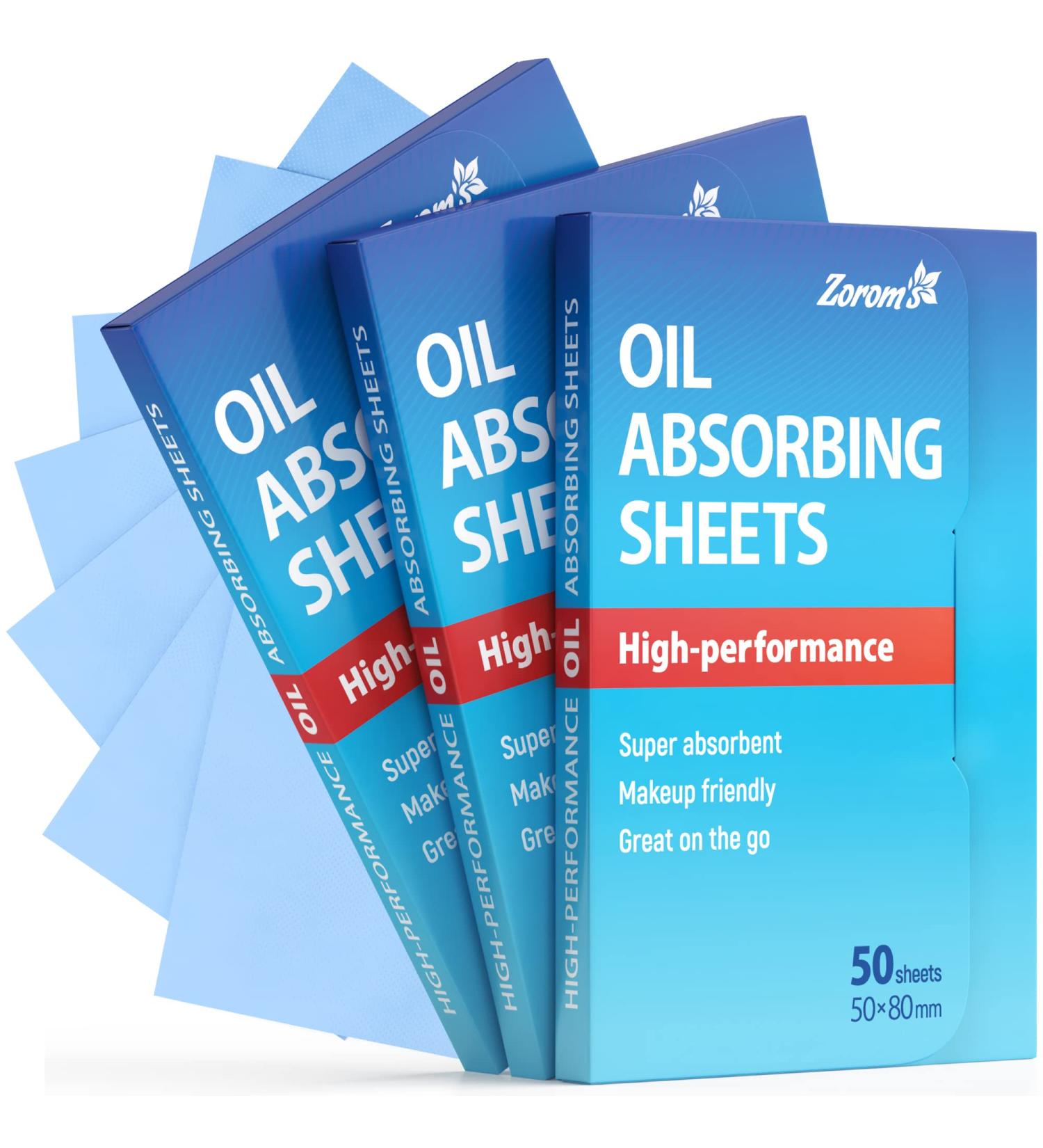 High-Performance Oil Blotting Sheets for Face - 3 Pack (150 Sheets) - Ideal for Oily Skin - Makeup Friendly Blotting Paper - Buy Online on SooperMarket.com