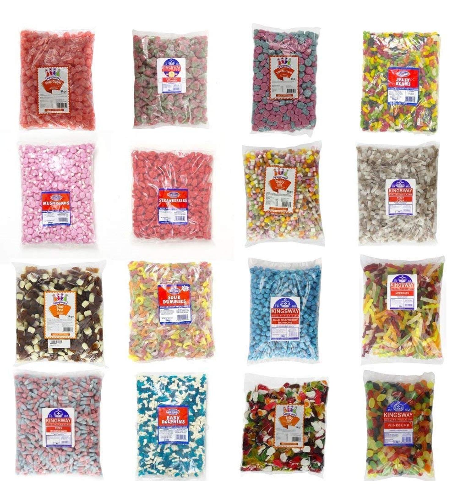 KINGSWAY CANDY SWEETS - Over 300 Different Sweets & Weights to Choose From (Jelly Mix 500g)