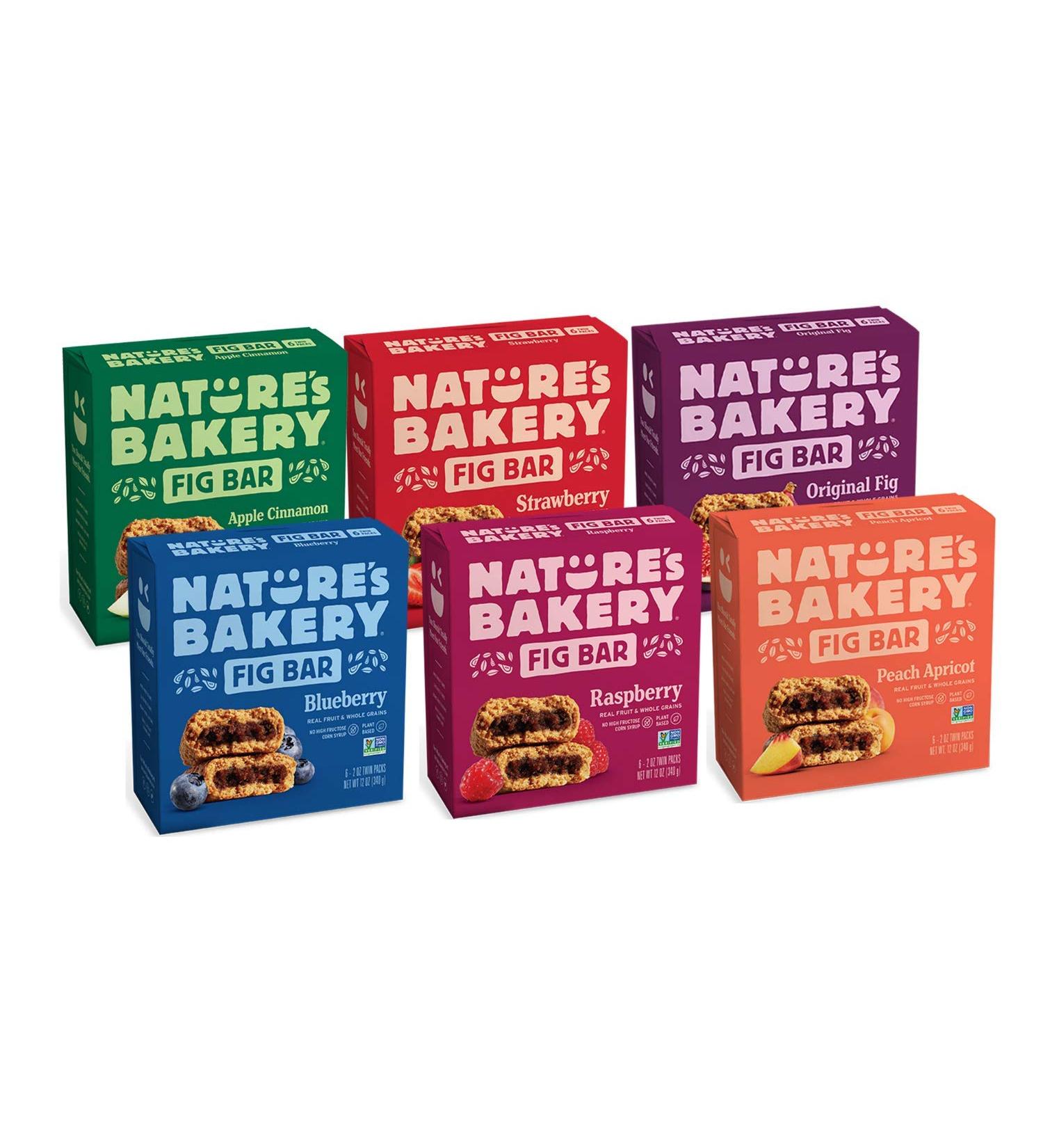 Nature's Bakery Whole Wheat Fig Bars Variety Pack - Real Fruit, Vegan, Non-GMO Snack Bars - 36 Twin Packs - New 6 Count Pack - Buy Online on SooperMarket.com