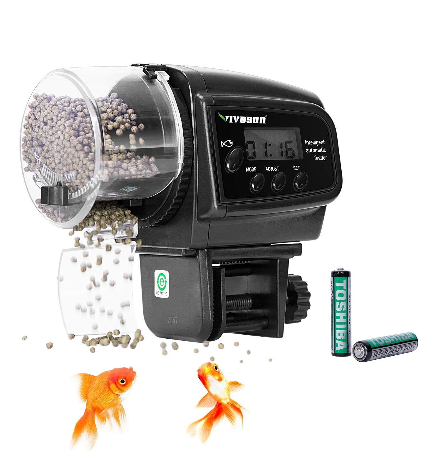 VIVOSUN Programmable Automatic Fish Feeder | Volume Timer Control - Buy Online on SooperMarket.com