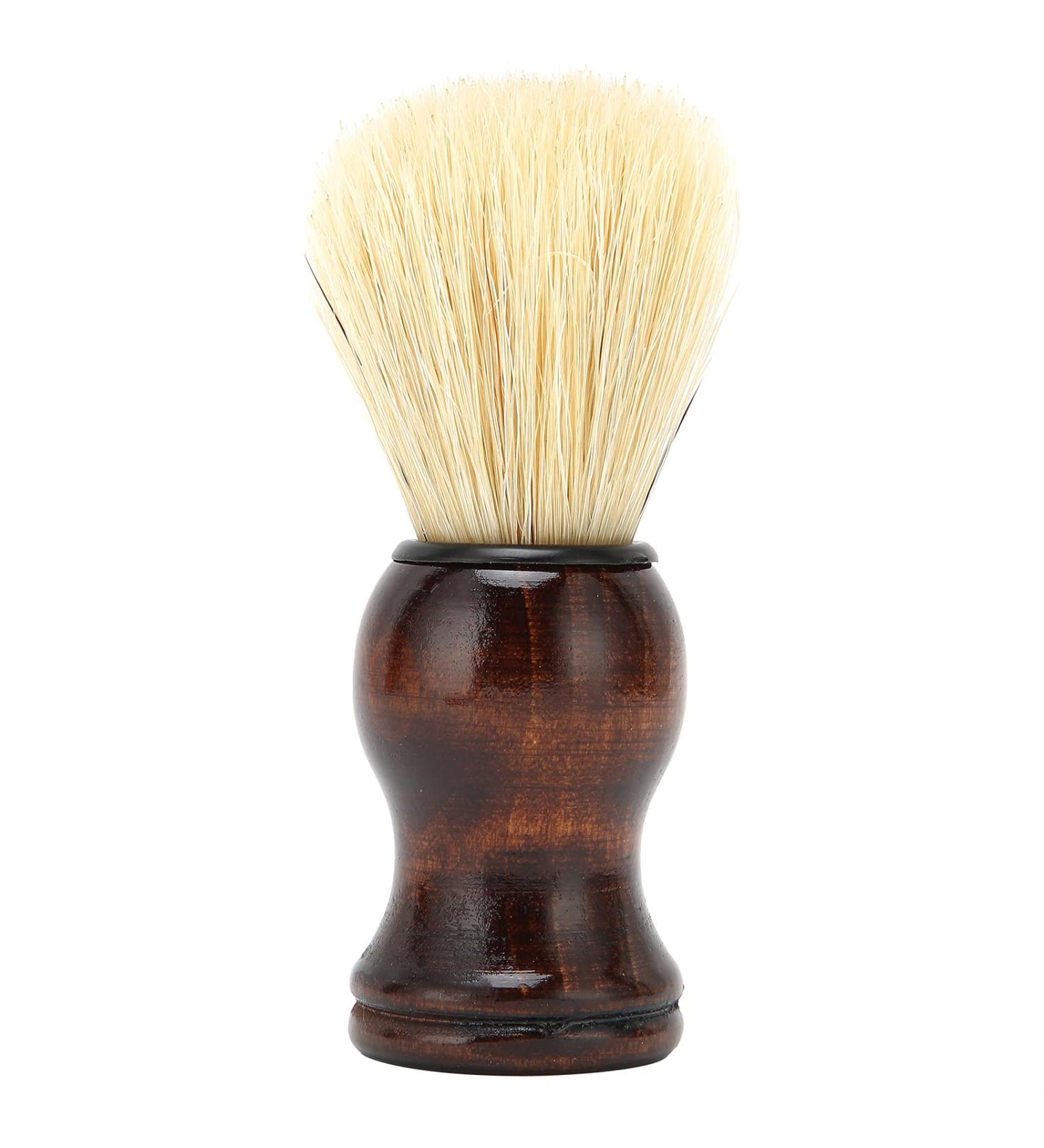 Premium Wooden Handle Shaving Brush for Men | Perfect for Home & Salon Use | Beard Razor Brush for Smooth Shaves - Buy Online on SooperMarket.com
