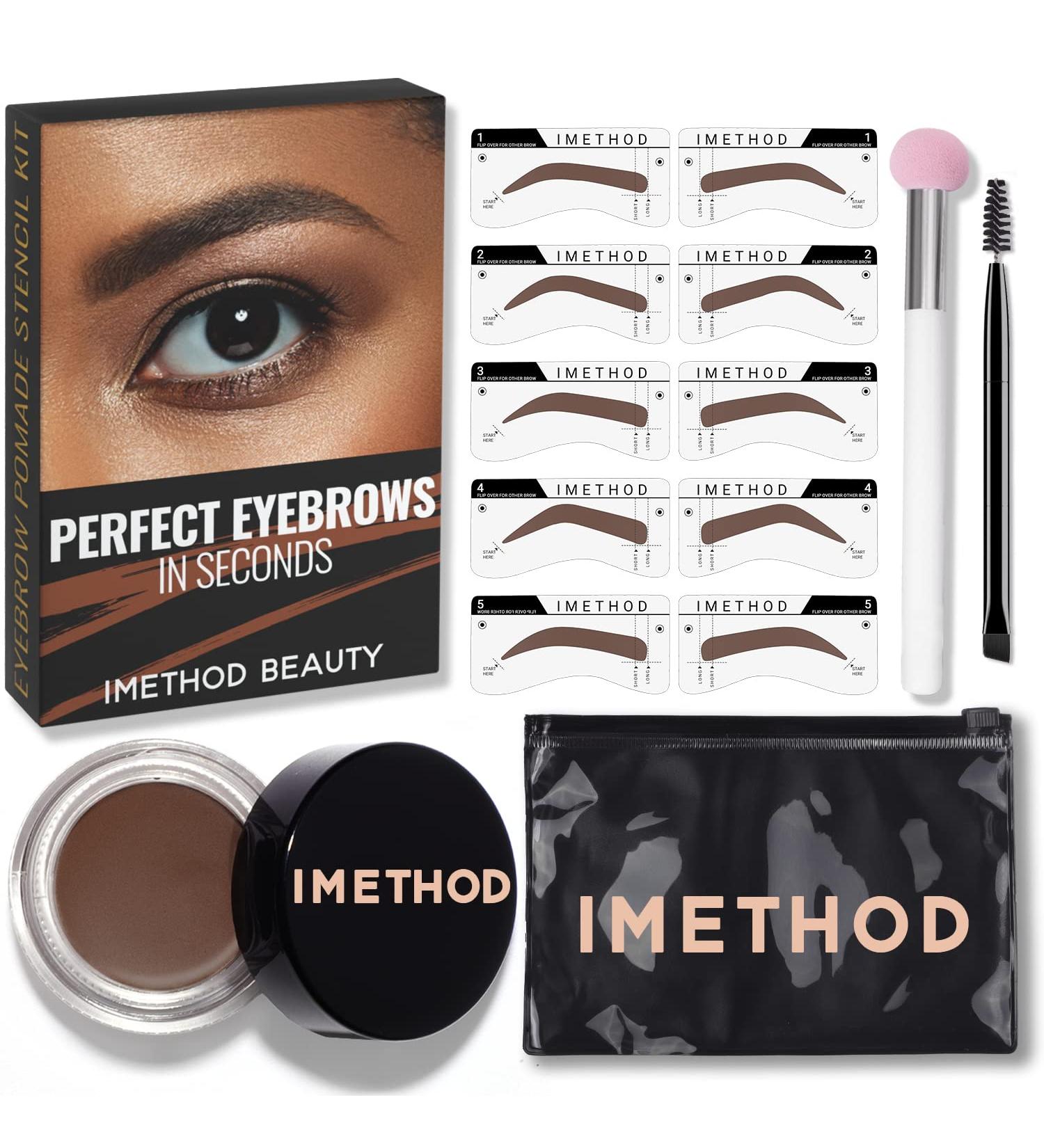 iMethod Eyebrow Stamp & Stencil Kit - Light Brown - Easy Brow Makeup Trio - Buy Online on SooperMarket.com