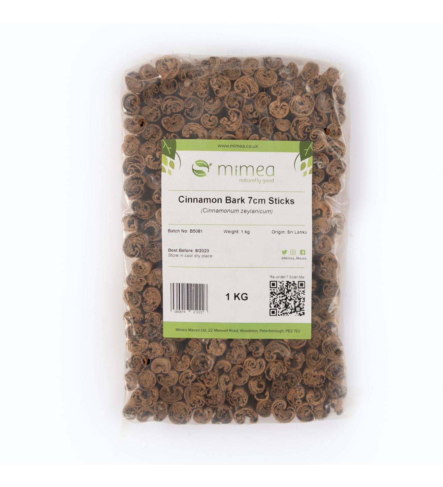 Mimea 7cm Cinnamon Sticks 500g - Premium Quality for Cooking, Distilling, Christmas Decoration, Cocktails & Garnishes - 0.5kg - Buy Online on SooperMarket.com