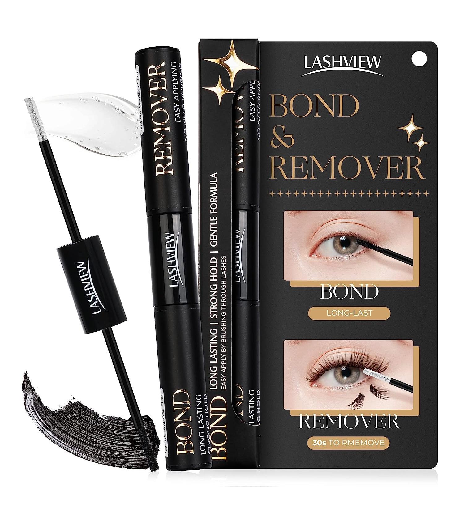 LASHVIEW 2-in-1 Lash Glue & Remover | Waterproof Mascara Adhesive | Strong 48 Hour Hold | Fast No Residue Removal | 0.13 Fl Oz - Buy Online on SooperMarket.com