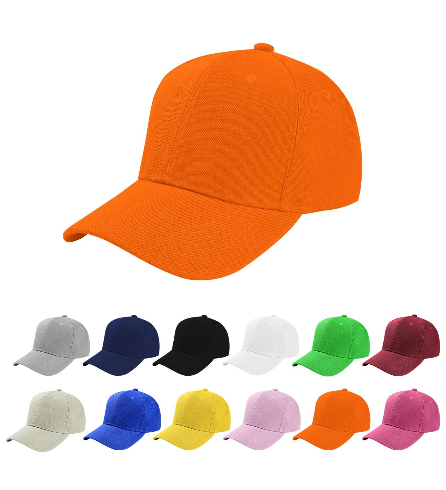 Aomig Unisex Baseball Cap - Adjustable Sun Protection Cap for Men & Women - Outdoor Running Tennis Golf Travel (Orange) - Buy Online on SooperMarket.com