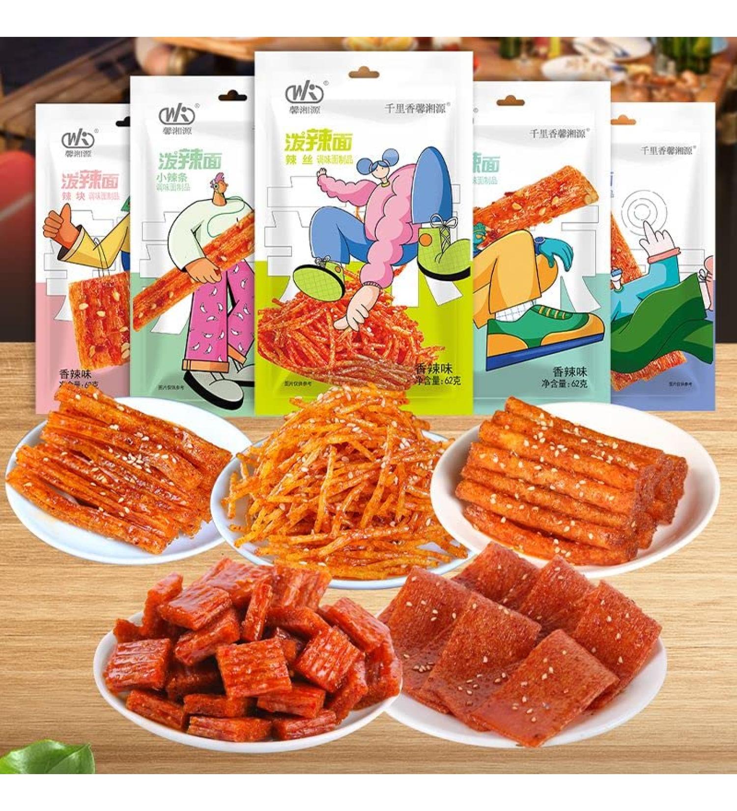 Latiao Snacks 62g/Bag Latiao Snacks mala Latiao a Variety of Flavors Spicy Snacks Handmade Latiao Chinese Characteristics Big Gluten Instant Snack Delicious Food (Combination 10 Bags) 1.00 g (Pack of 1) - Buy Online on SooperMarket.com