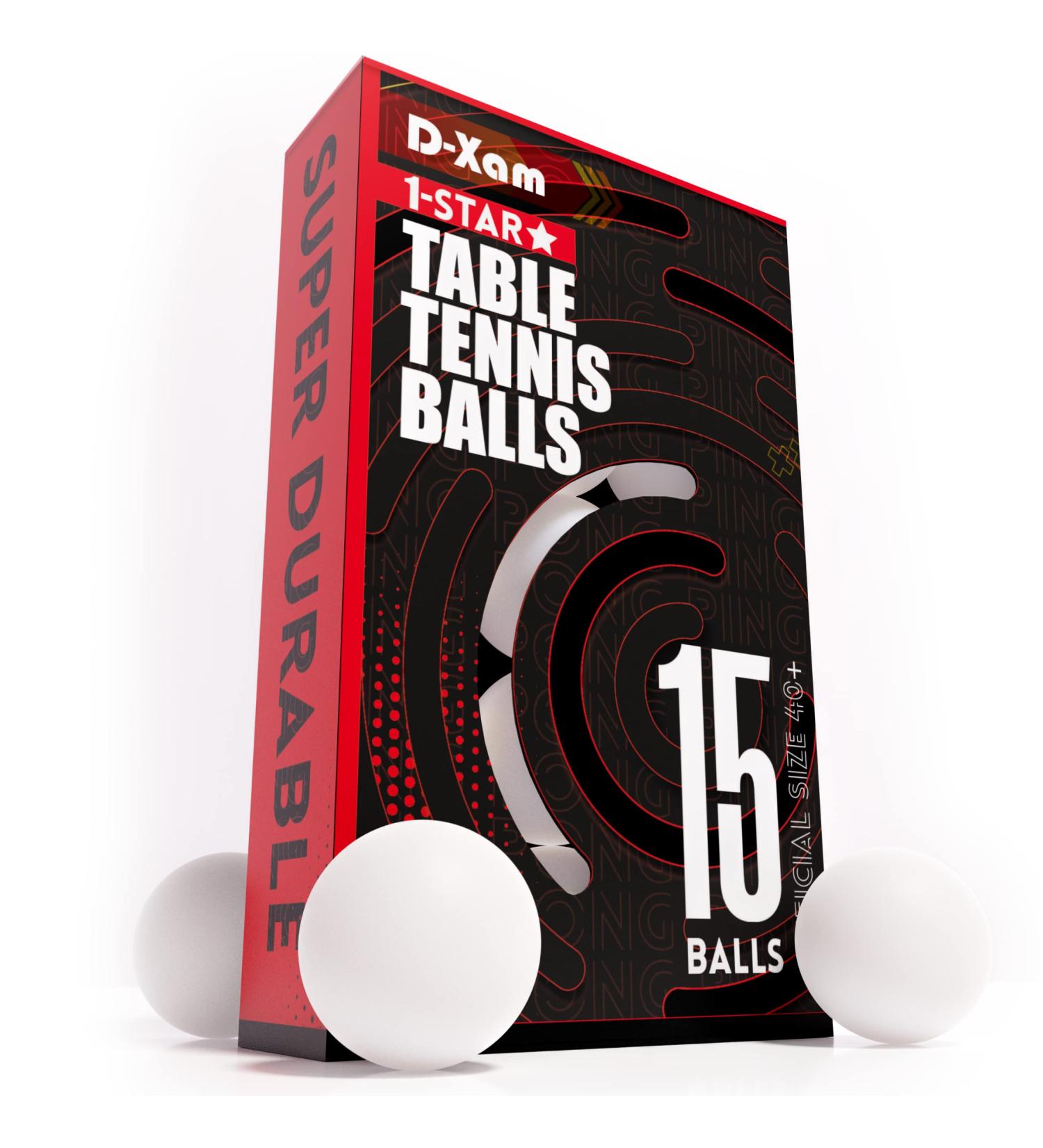 15 Pack White & Orange Ping Pong Balls 40+ Durable ABS Table Tennis 1Star Training & Practice Paddles Ball Ideal for Christmas Halloween DIY Art Craft Fun Games Party Decoration Pet Toy & Learning