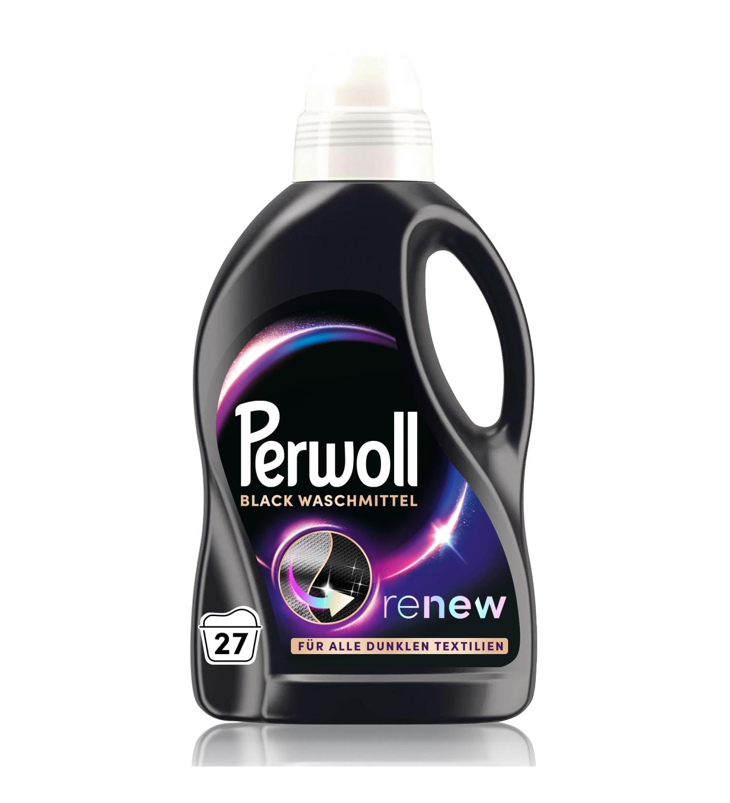 Perwoll Black Detergent - 27 Wash Loads Gentle Clean for Dark Colors & Fabrics Triple-Renew Technology - Fresh 1.35L (1 Pack) - International Shipping Available - Buy Online on SooperMarket.com