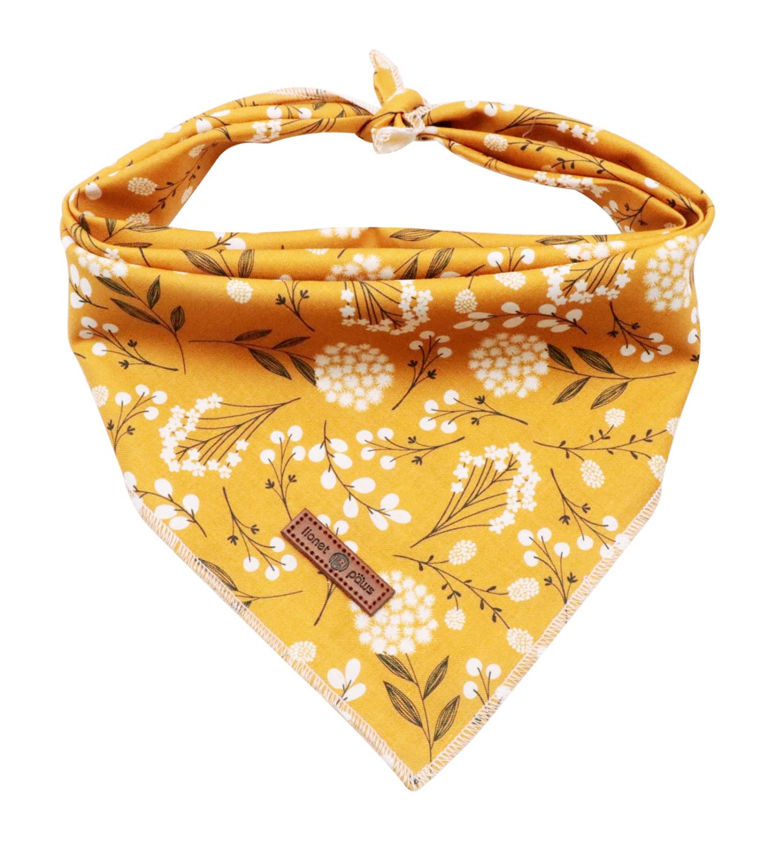 Lionet Paws Flower Dog Bandana | Triangle Bibs Scarf for Dogs | Girl Boy Gift | Small Medium Large Sizes - Buy Online on SooperMarket.com